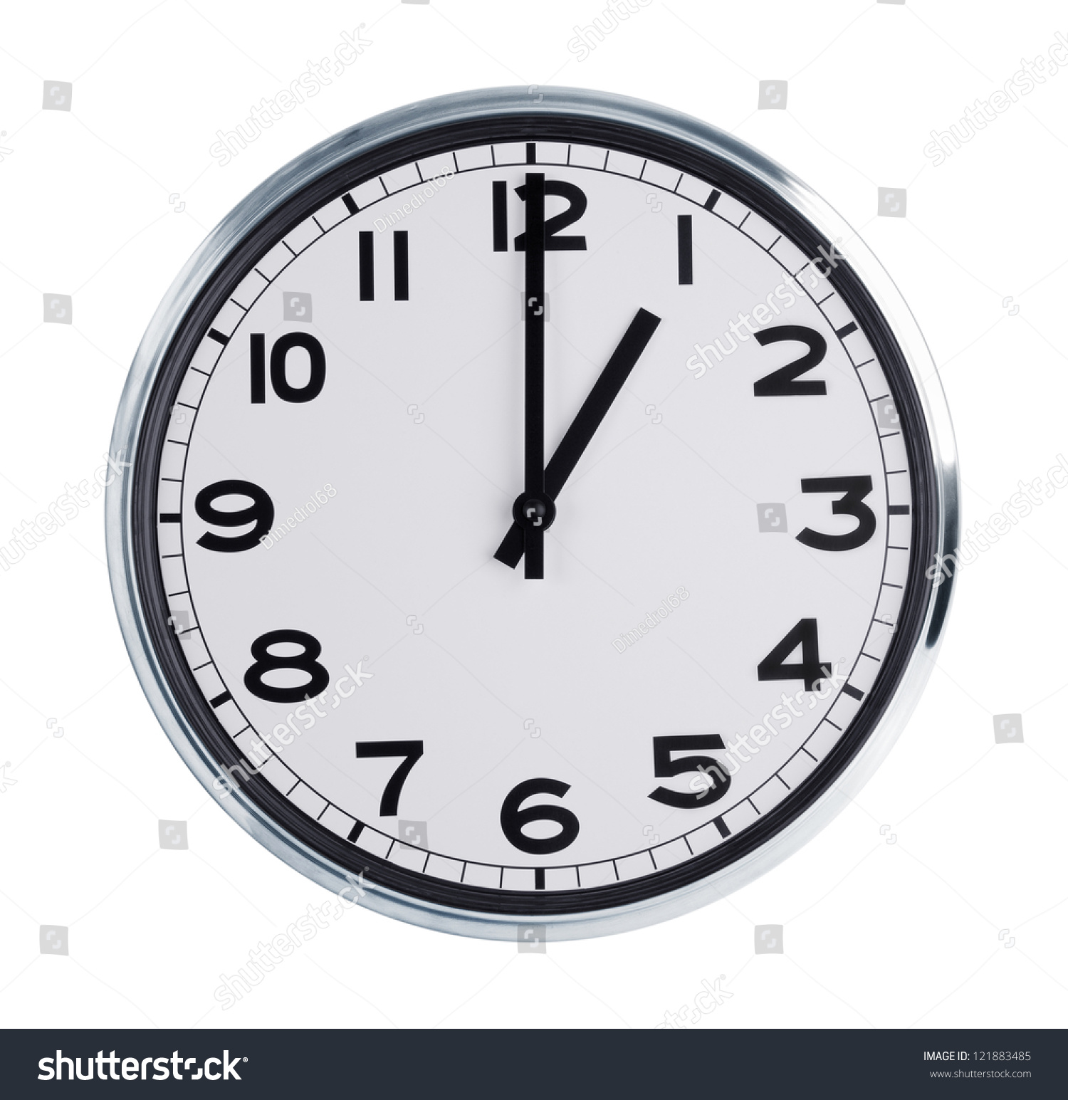 Wall Clock Shows Time One Hour Stock Photo 121883485 - Shutterstock