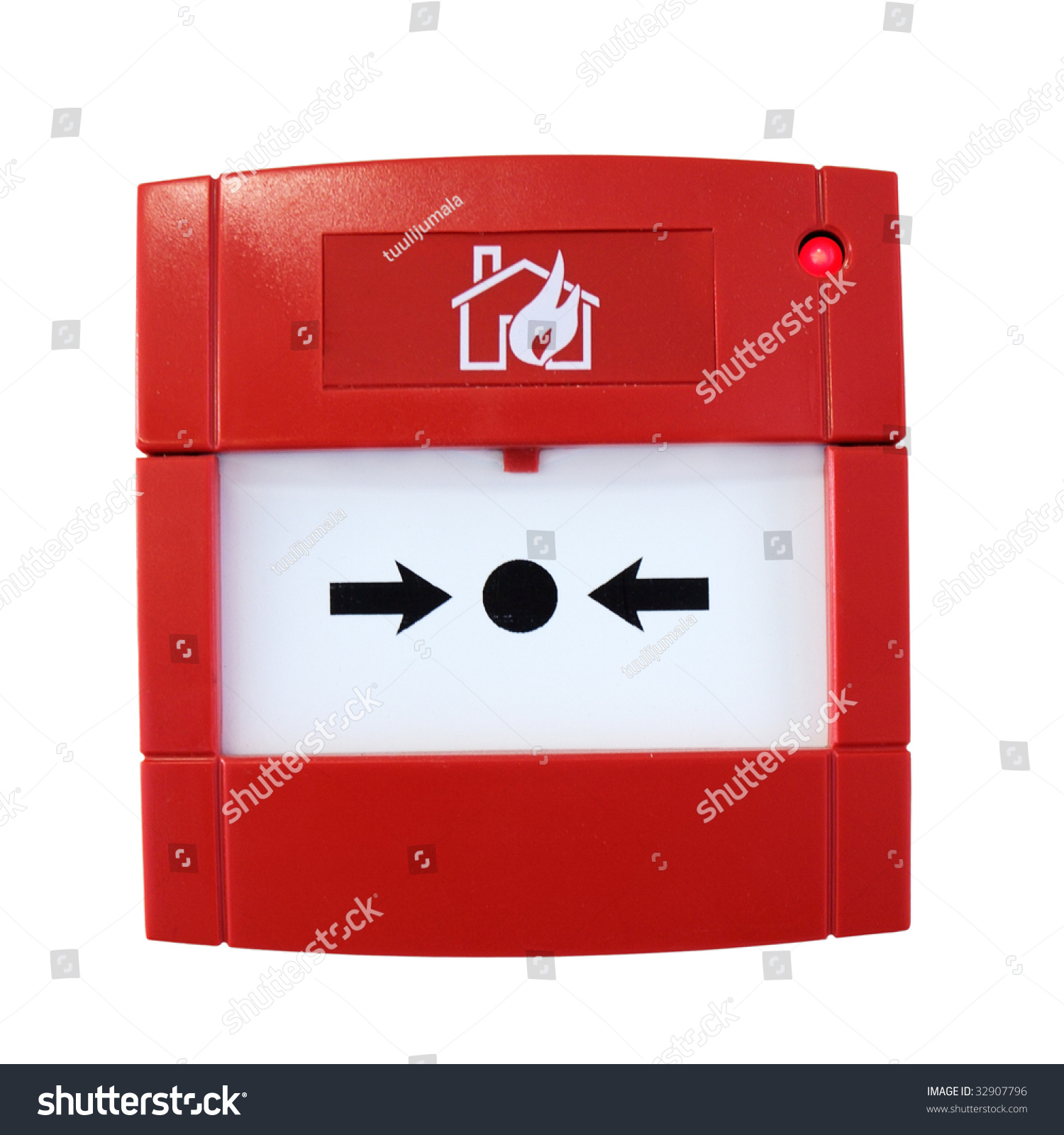 Wall-Mounted Fire Alarm Isolated On White Background Stock Photo ...