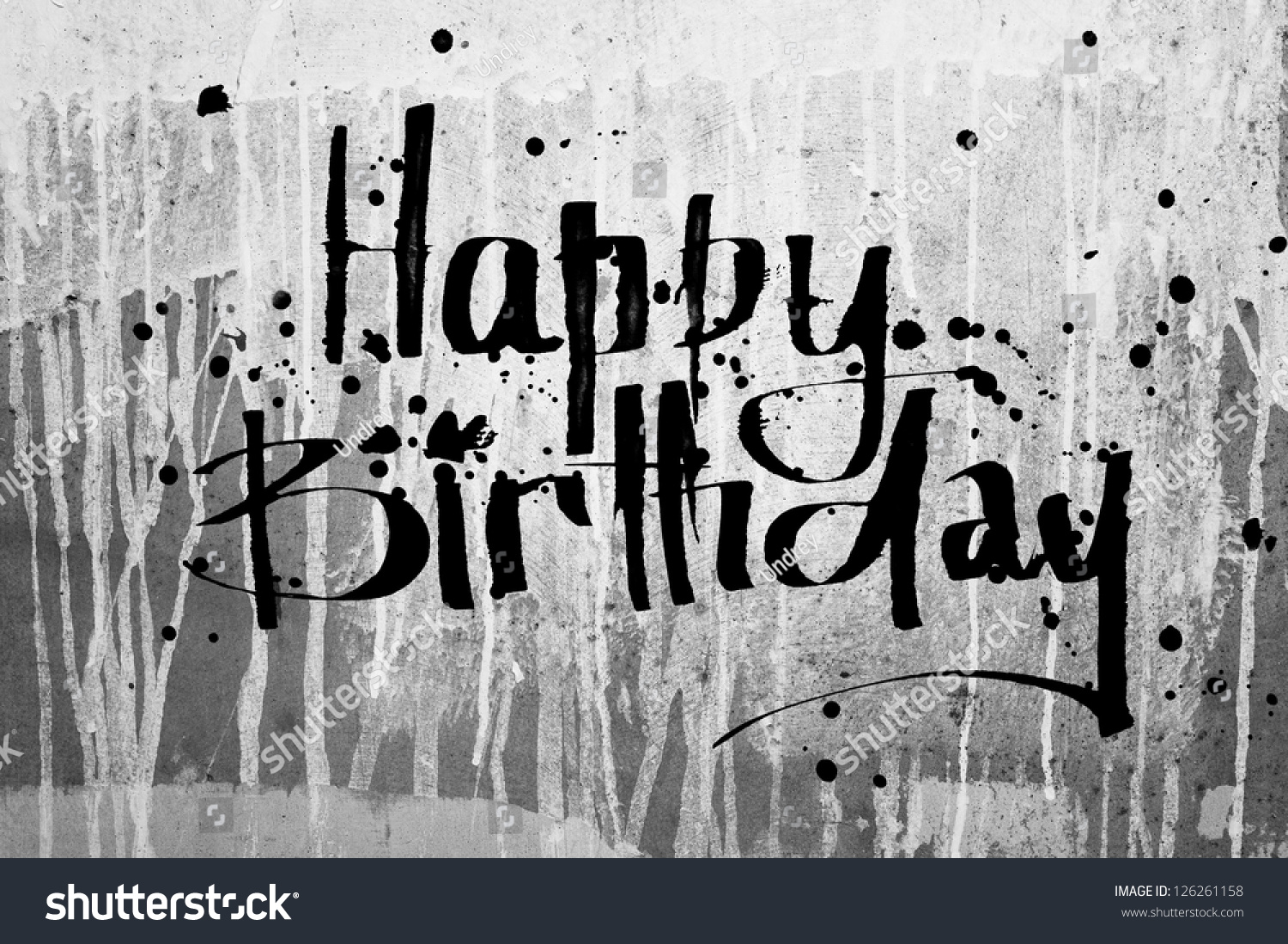 Wall Texture Background Happy Birthday Hand Stock Photo 126261158 ...