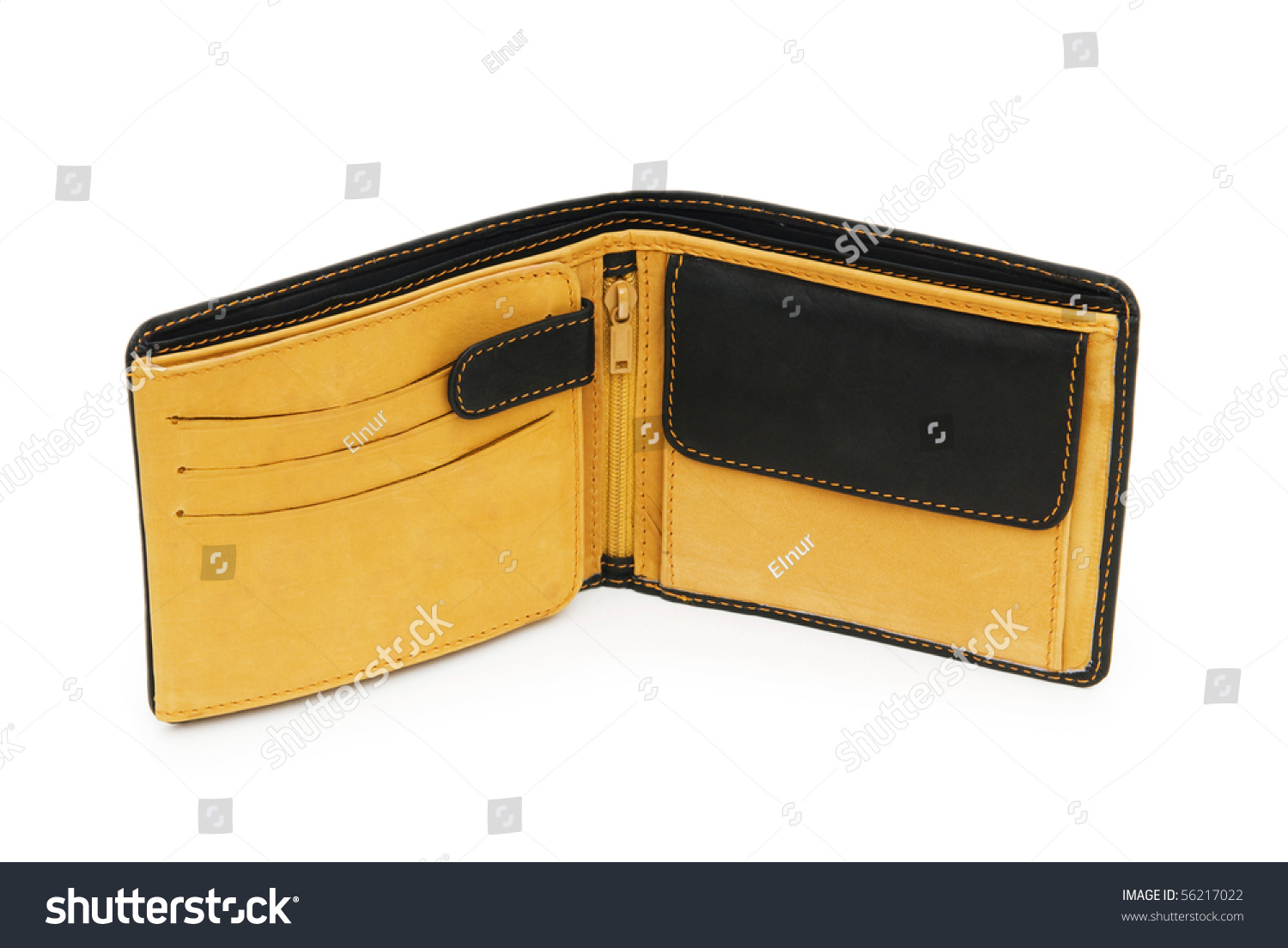 Wallet Isolated On The White Background Stock Photo 56217022 : Shutterstock