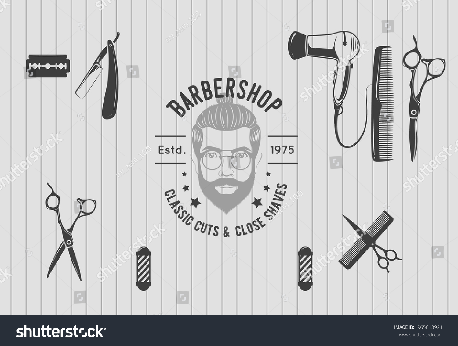 Design For Barber Shop Wallpaper Customization