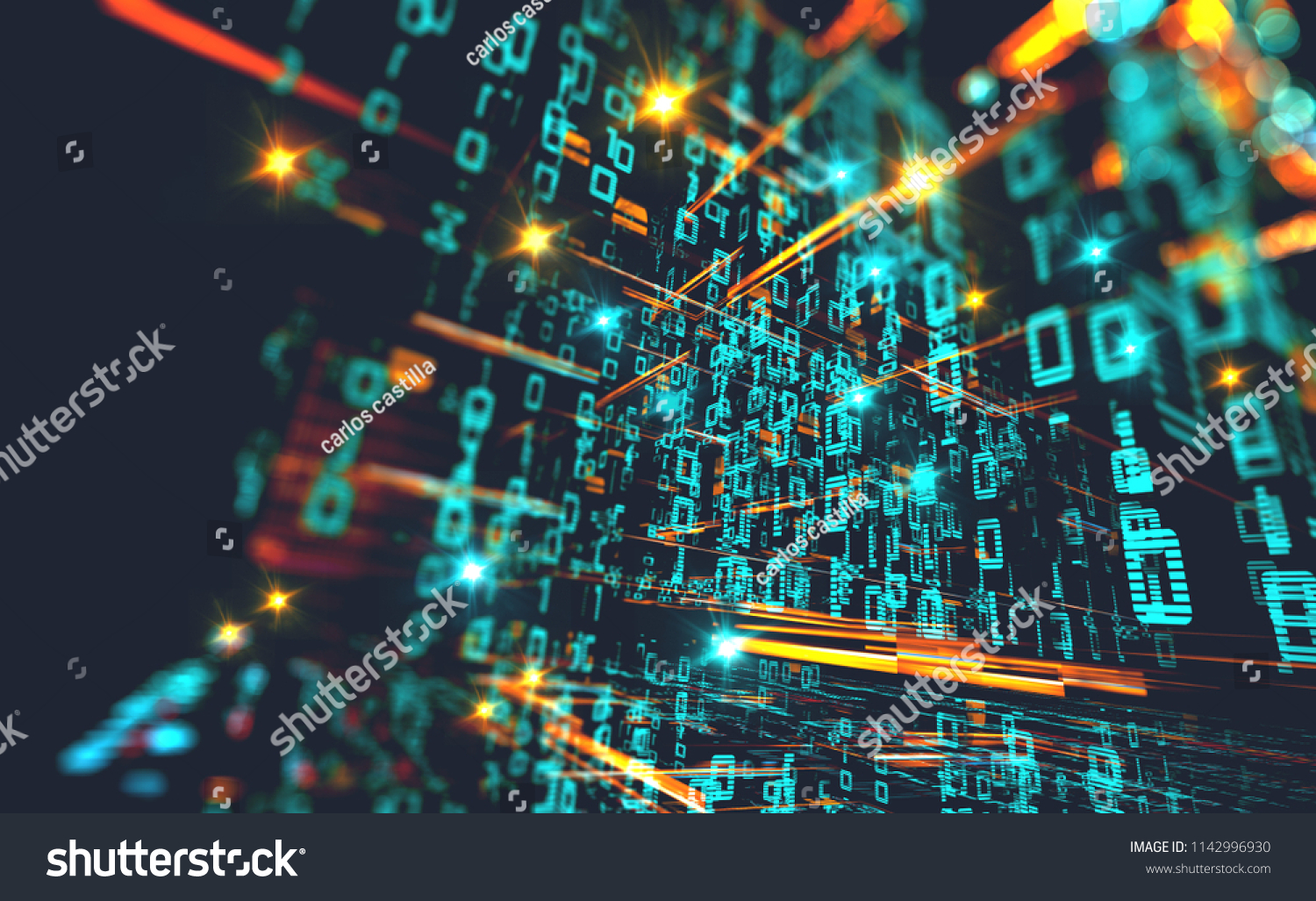 Wallpaper Binary Code Concept Pattern Big Stock Illustration