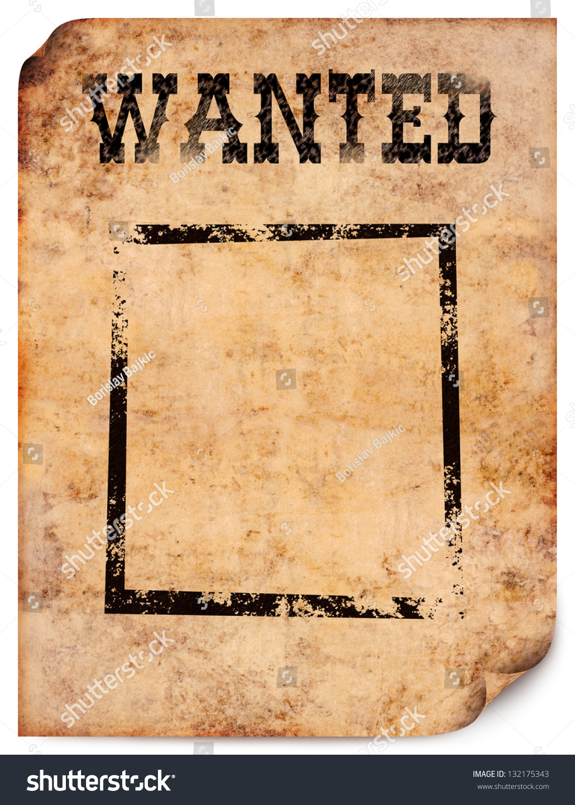 Wanted Poster Stock Photo 132175343 - Shutterstock