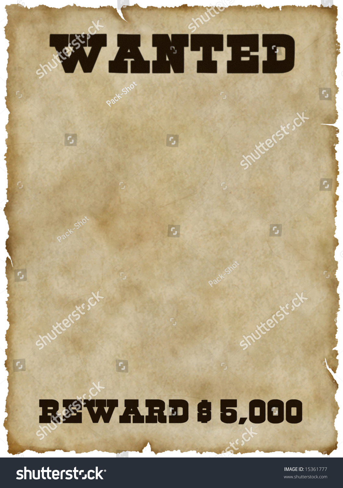 Wanted Poster Stock Photo 15361777 : Shutterstock