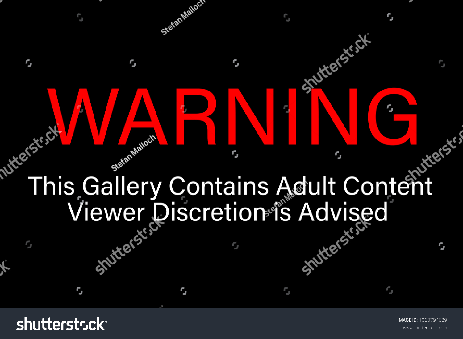 Warning Adult Content Viewer Discretion Advised стоковая иллюстрация 1060794629 Shutterstock 3589