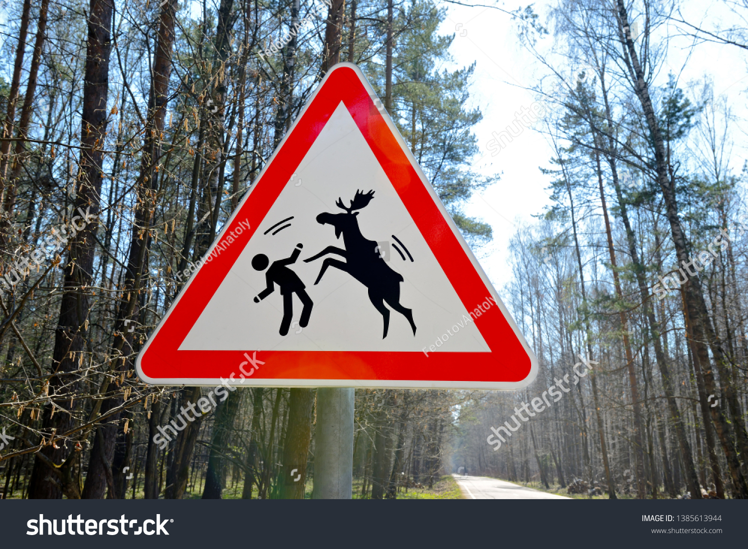 Beware of Attack Moose sign 