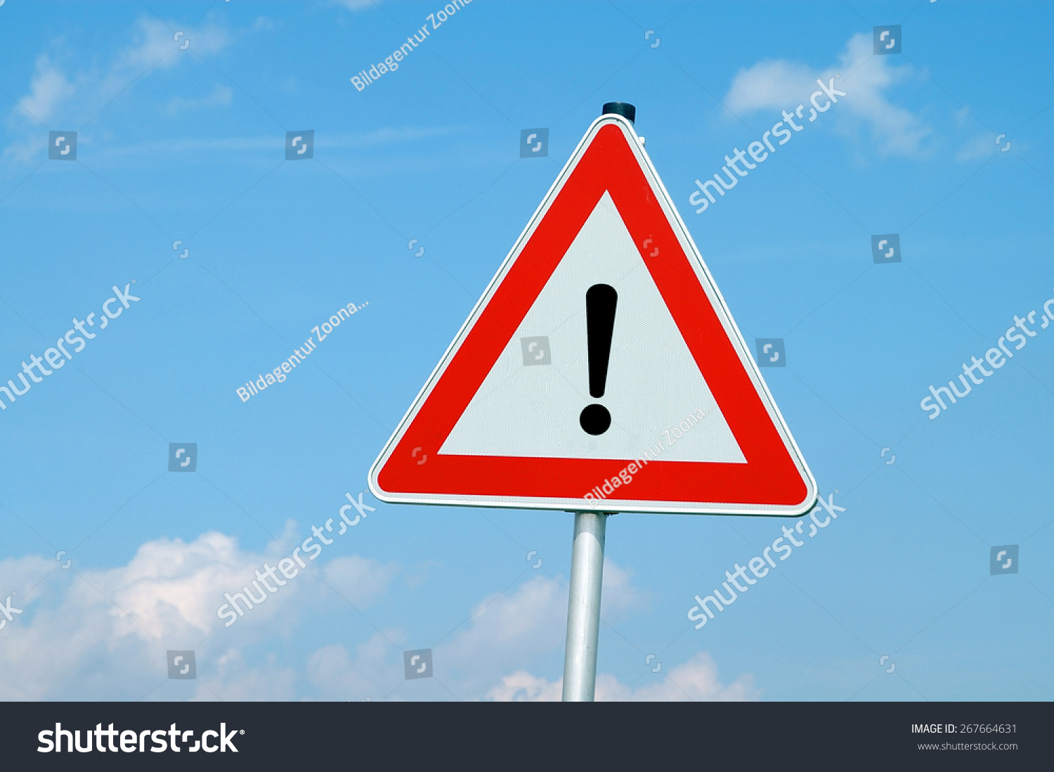 Warning Sign Stock Photo 267664631 : Shutterstock