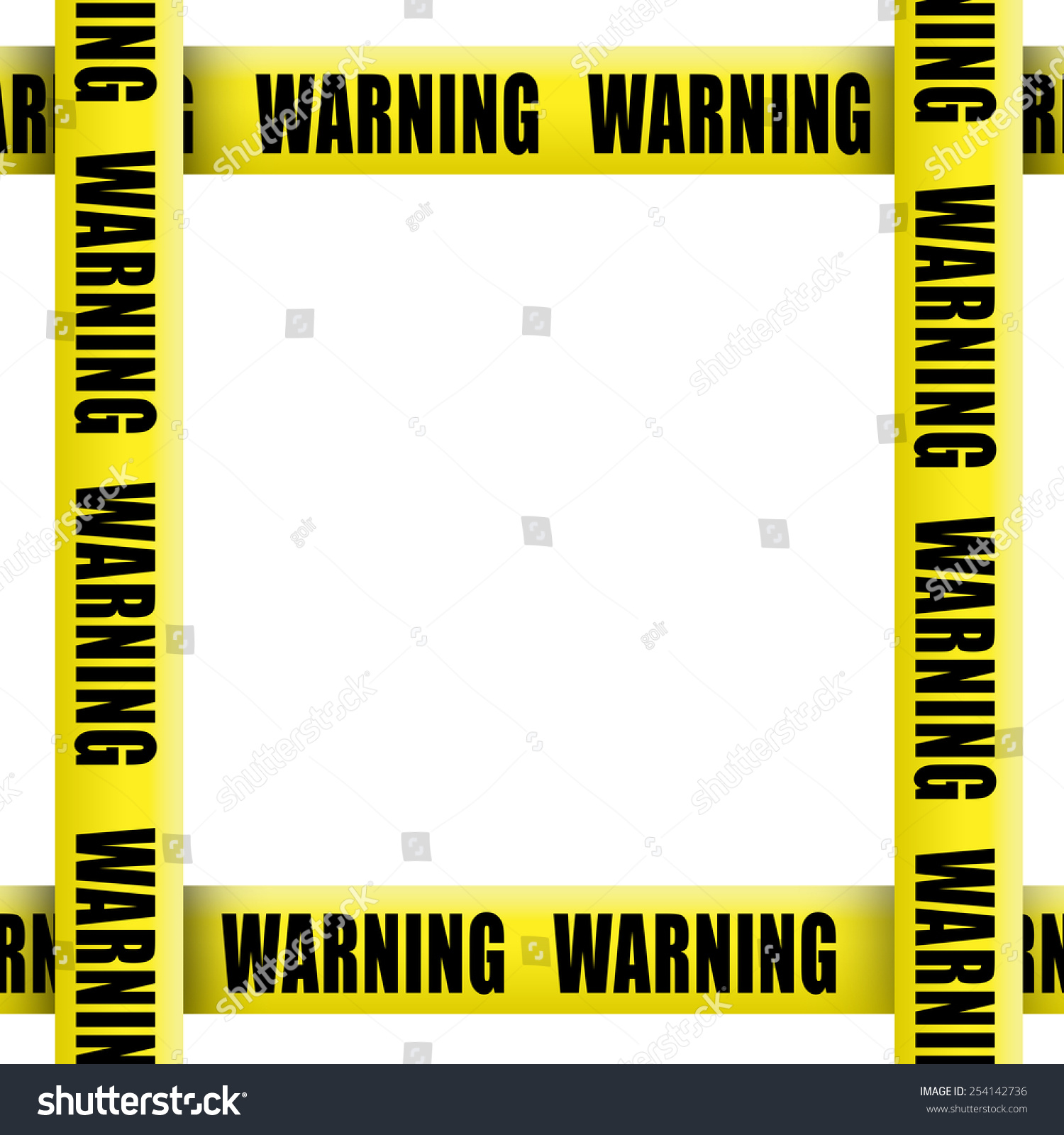 Warning Tape Frame Stock Illustration 254142736 