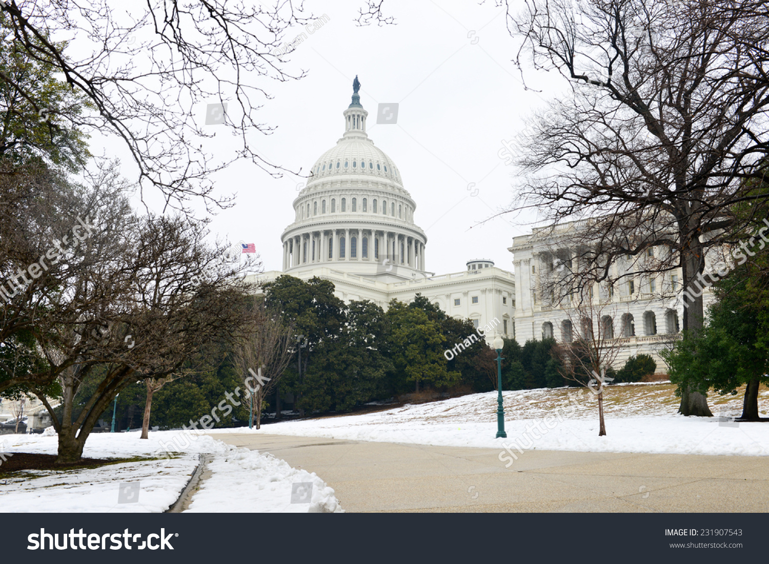 Washington Dc Winter Capitol Building Snow Stock Photo (Edit Now) 231907543