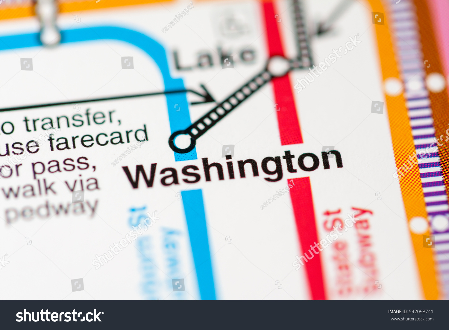 Washington Station Chicago Metro Map Stock Photo Edit Now