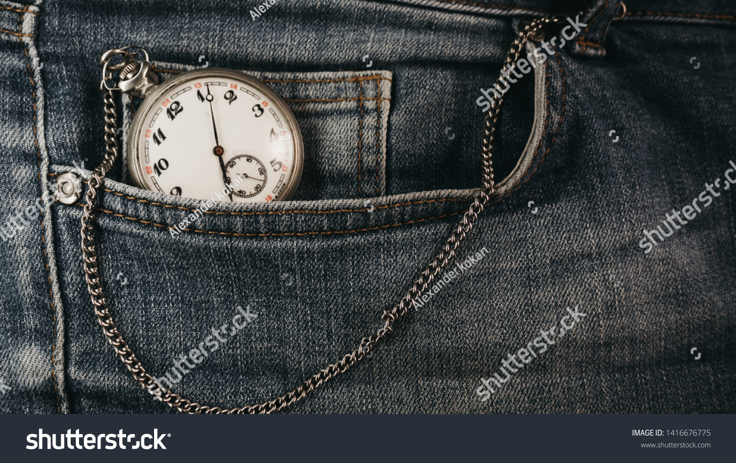 Watch Blue Jeans Back Pocket Business Stock Photo Edit Now