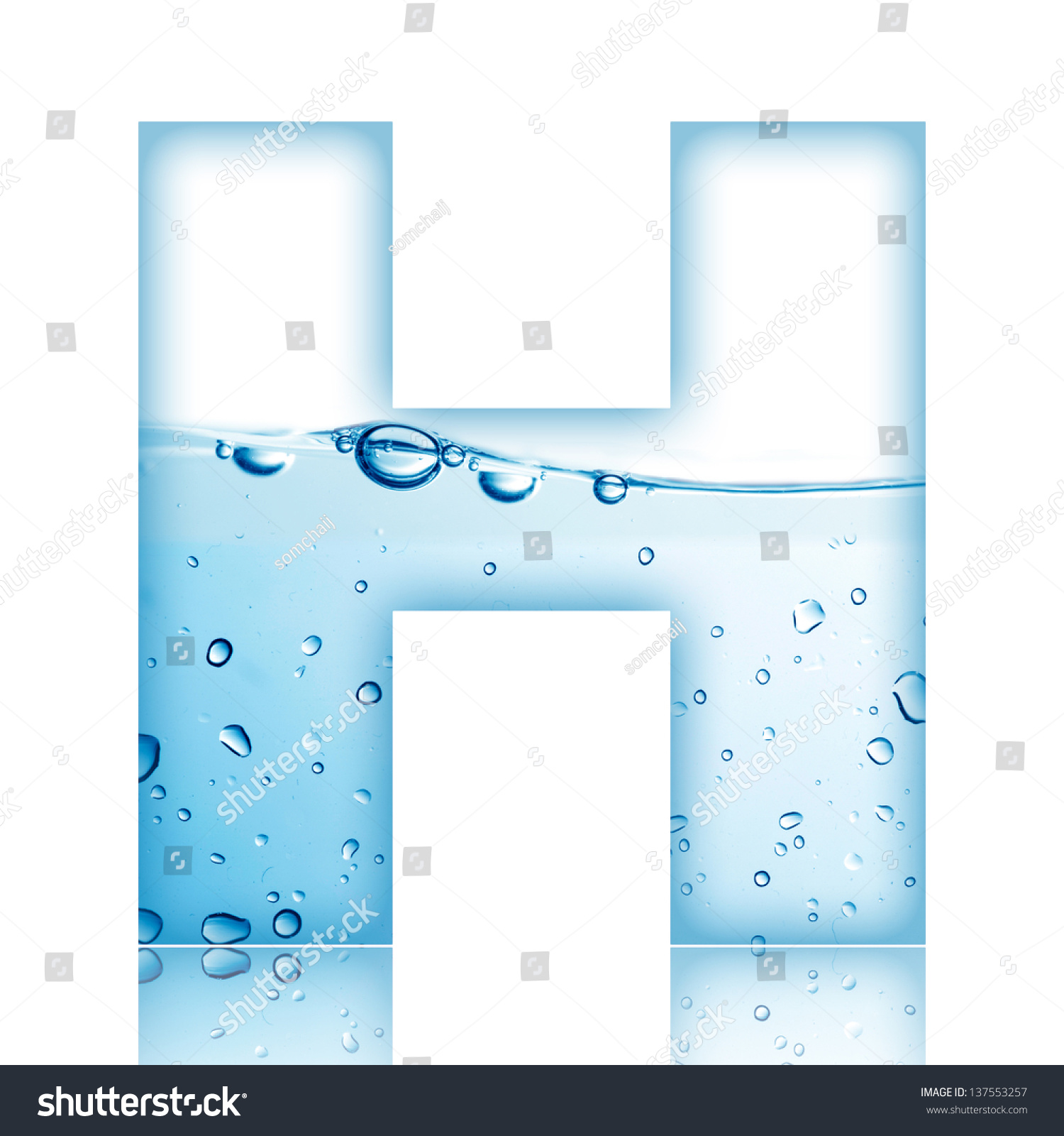 Water Water Bubble Alphabet Letter Letter Stock Photo 137553257 ...