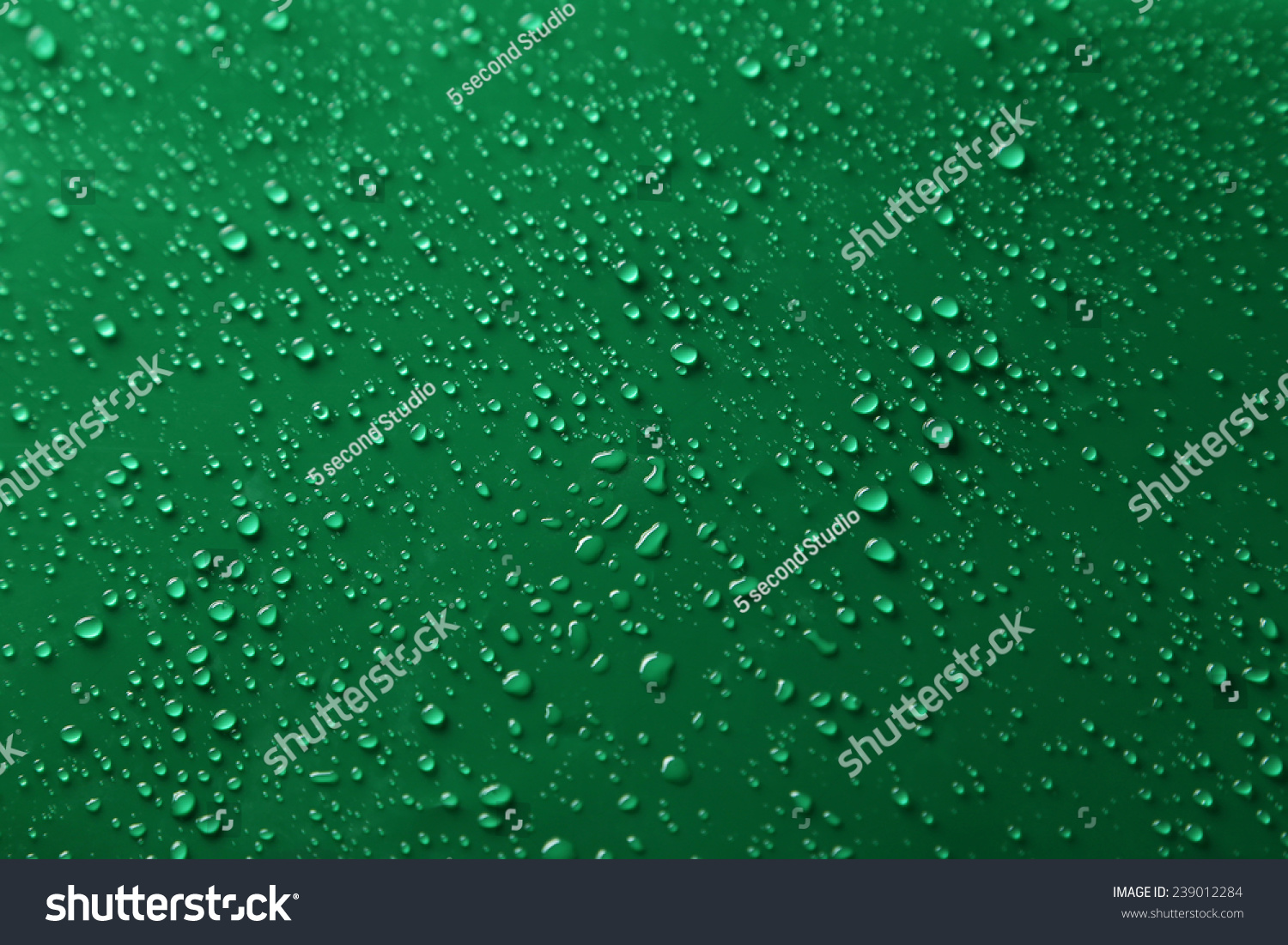 Water Drops On Green Background Stock Photo 239012284 : Shutterstock