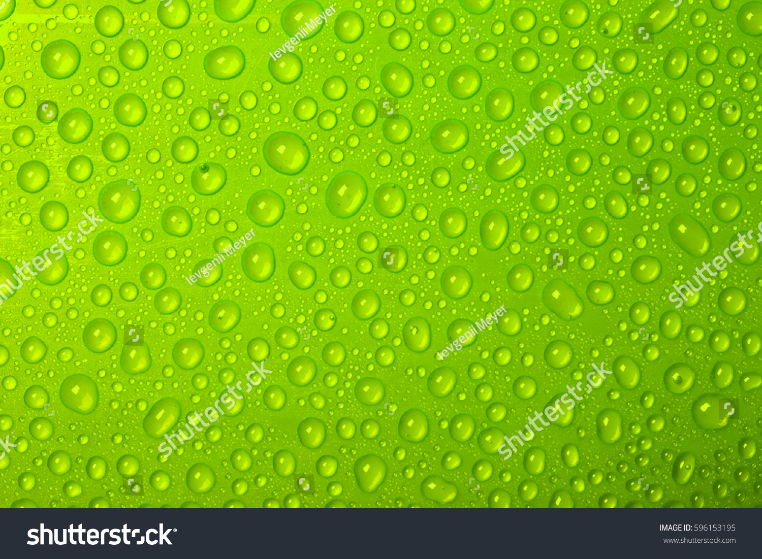 Water Drops On Green Background Stock Photo 596153195 - Shutterstock