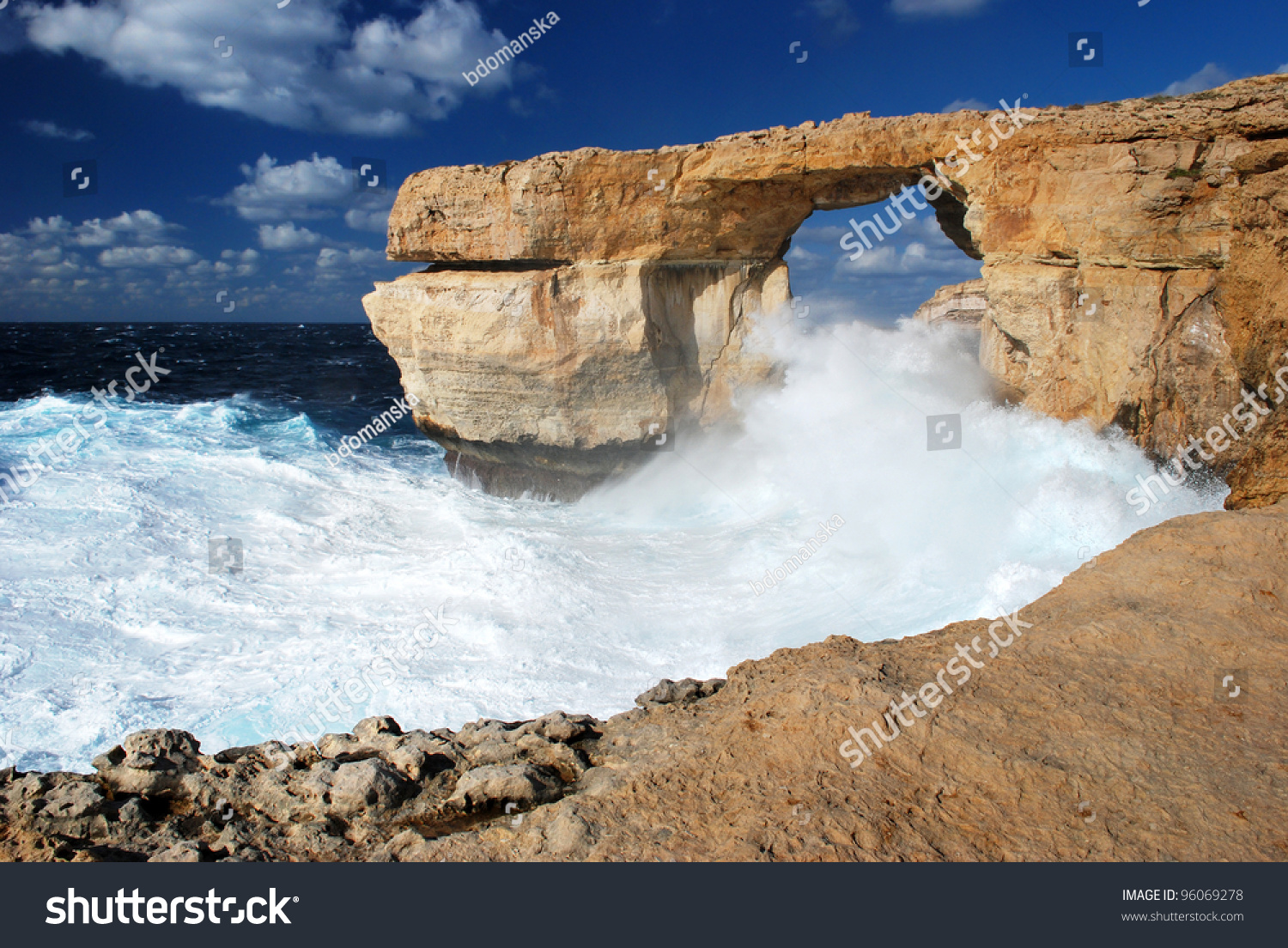 Water Erosion Azure Window Gozo Stock Photo Edit Now