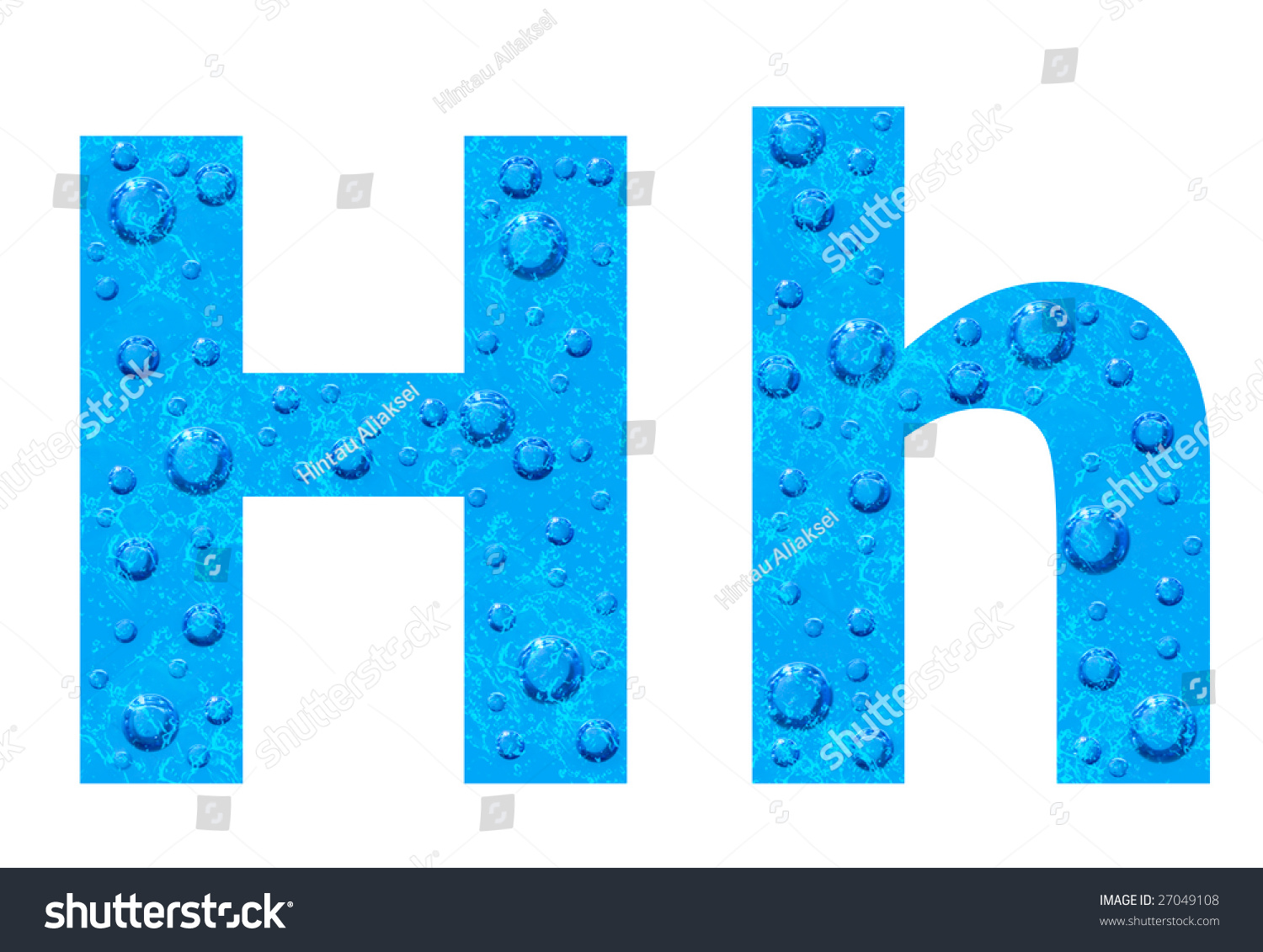 Water Font. Letter H Stock Photo 27049108 : Shutterstock