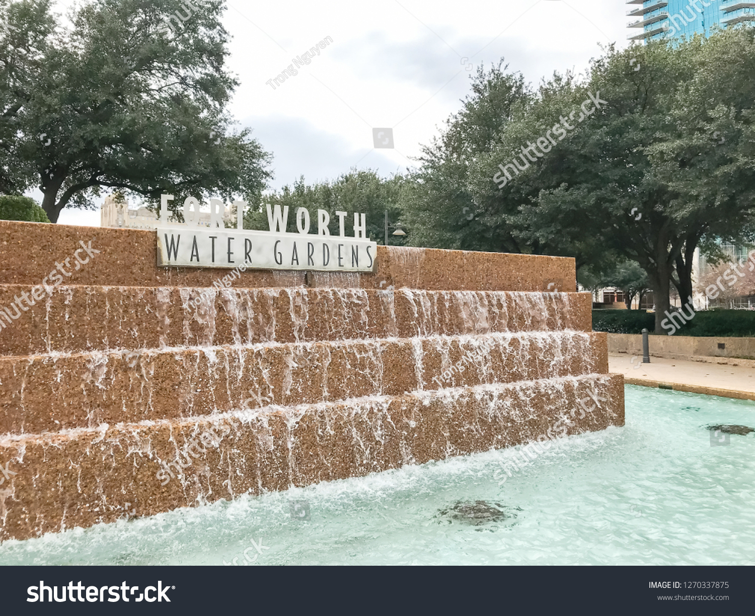 Water Gardens Downtown Fort Worth Visitors Stock Photo Edit Now