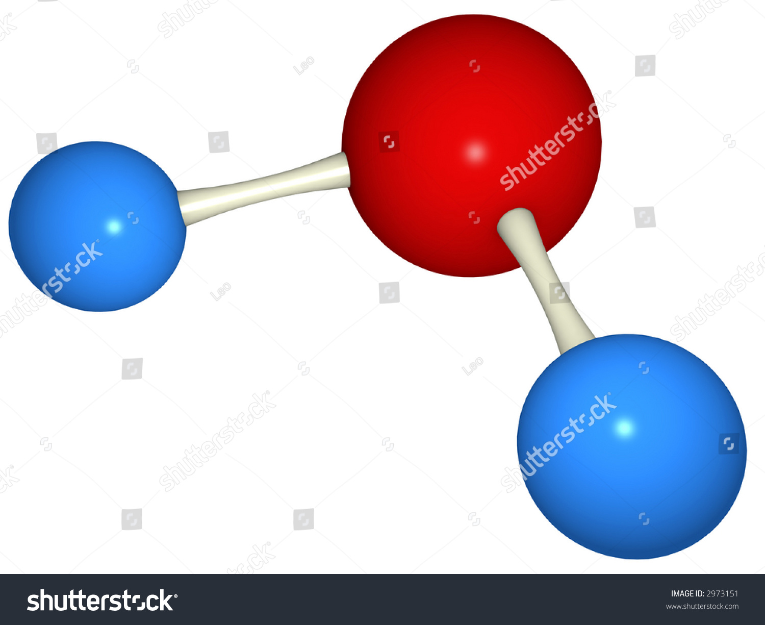 Water H2o Molecule Representation Over White Stock Illustration 2973151 ...