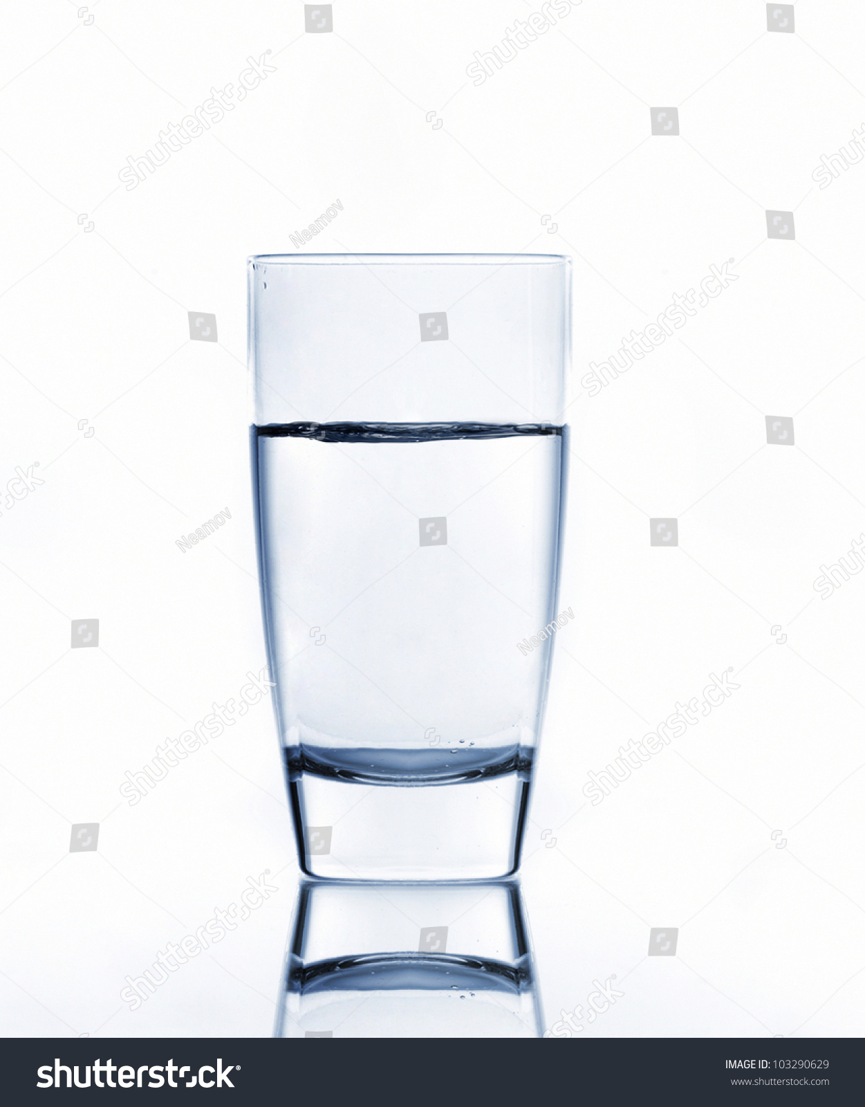 Water On Glass Isolated On White Background Stock Photo 103290629 ...