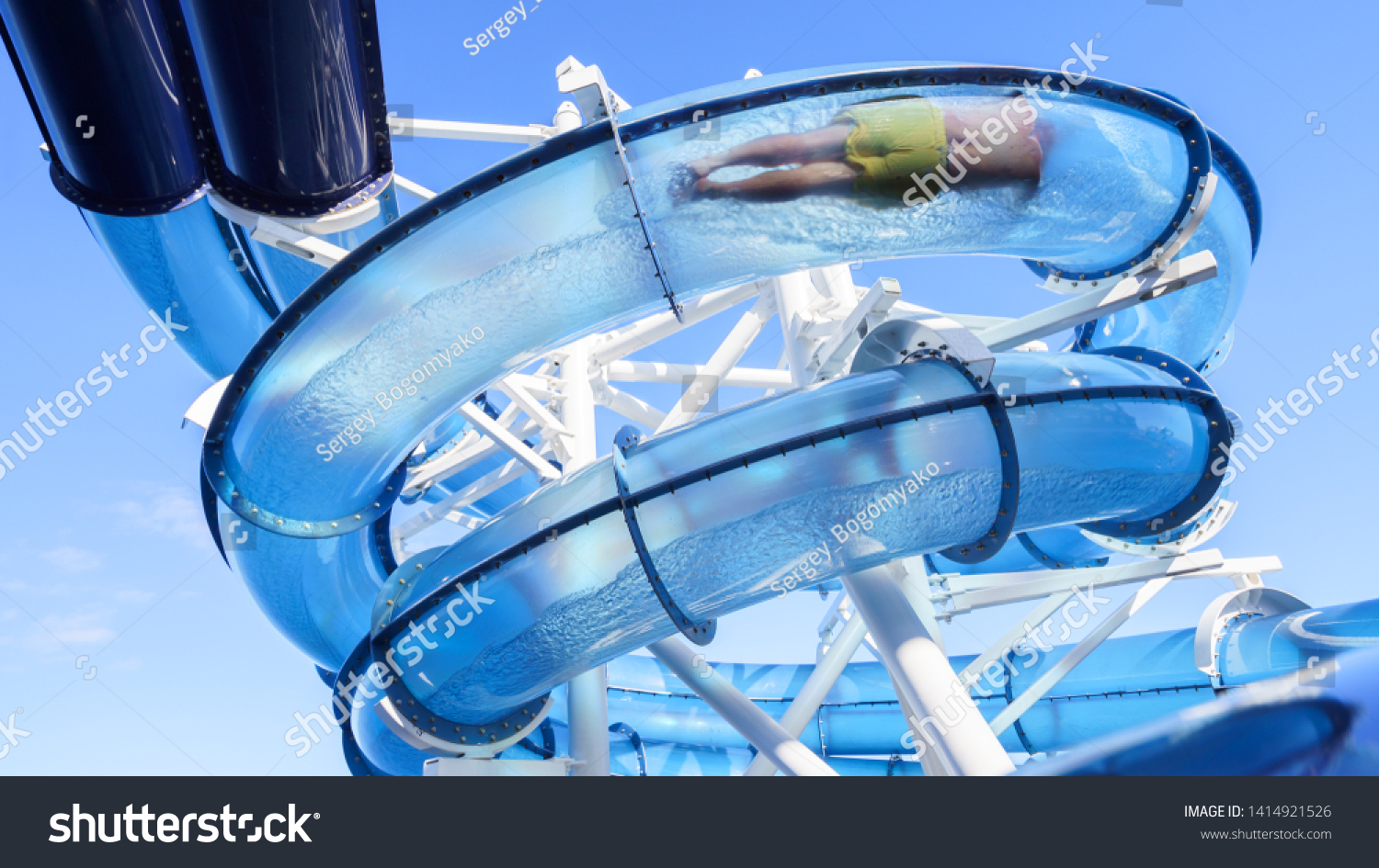 Water Park Slide Pipe Float Tube Stock Photo (Edit Now) 1414921526