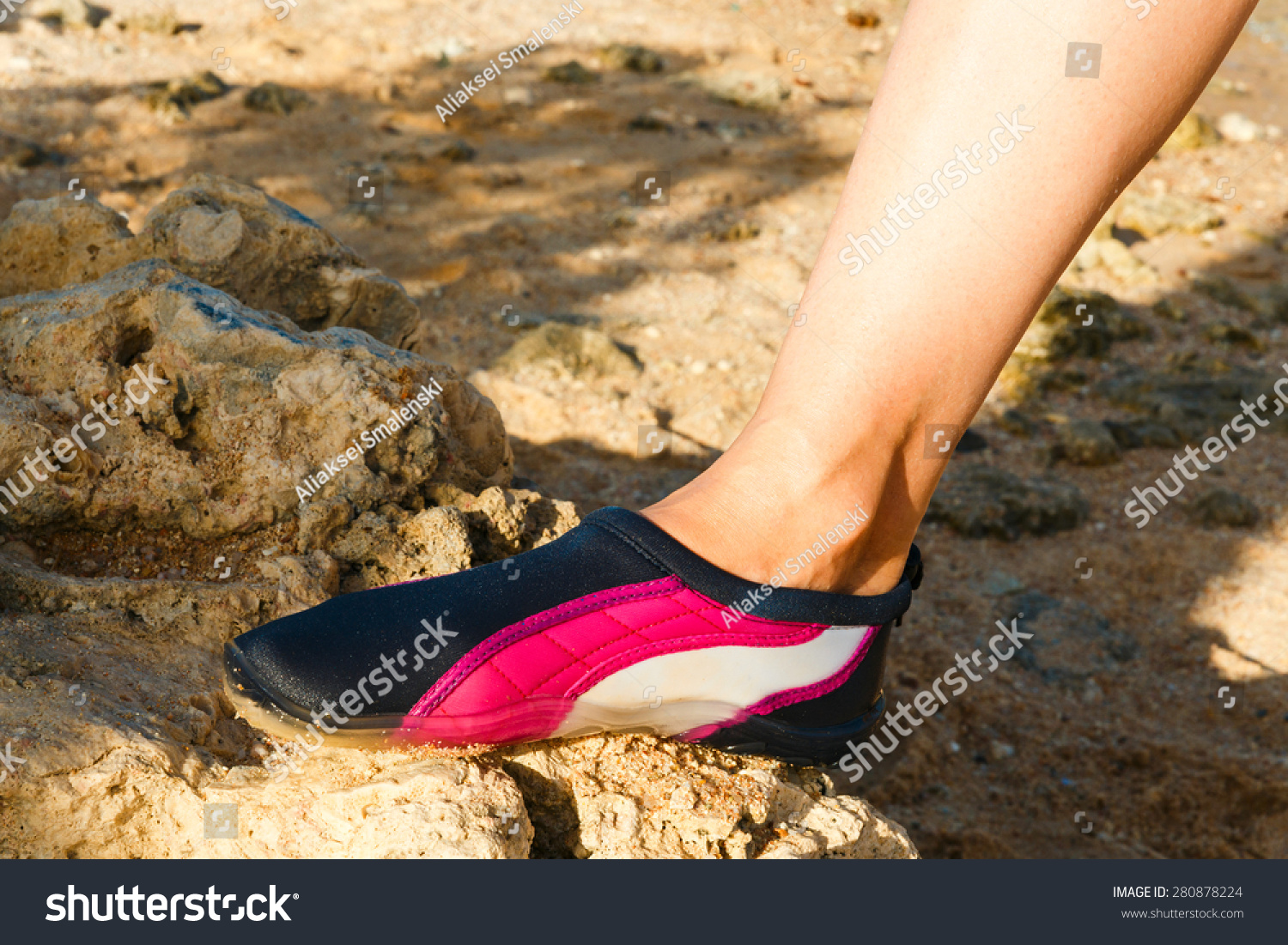 Water Shoes Swimming Shoe Pink Neoprene 