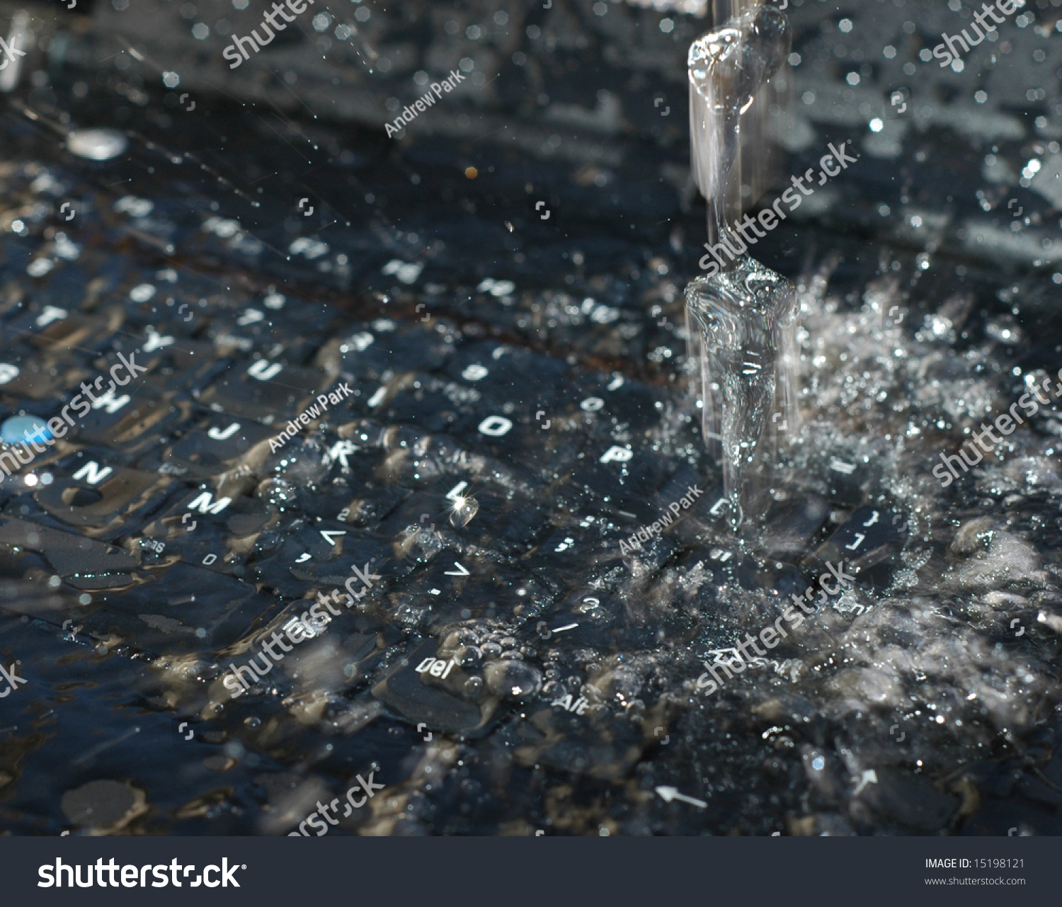 Water Spill On Keyboard Stock Photo 15198121 : Shutterstock