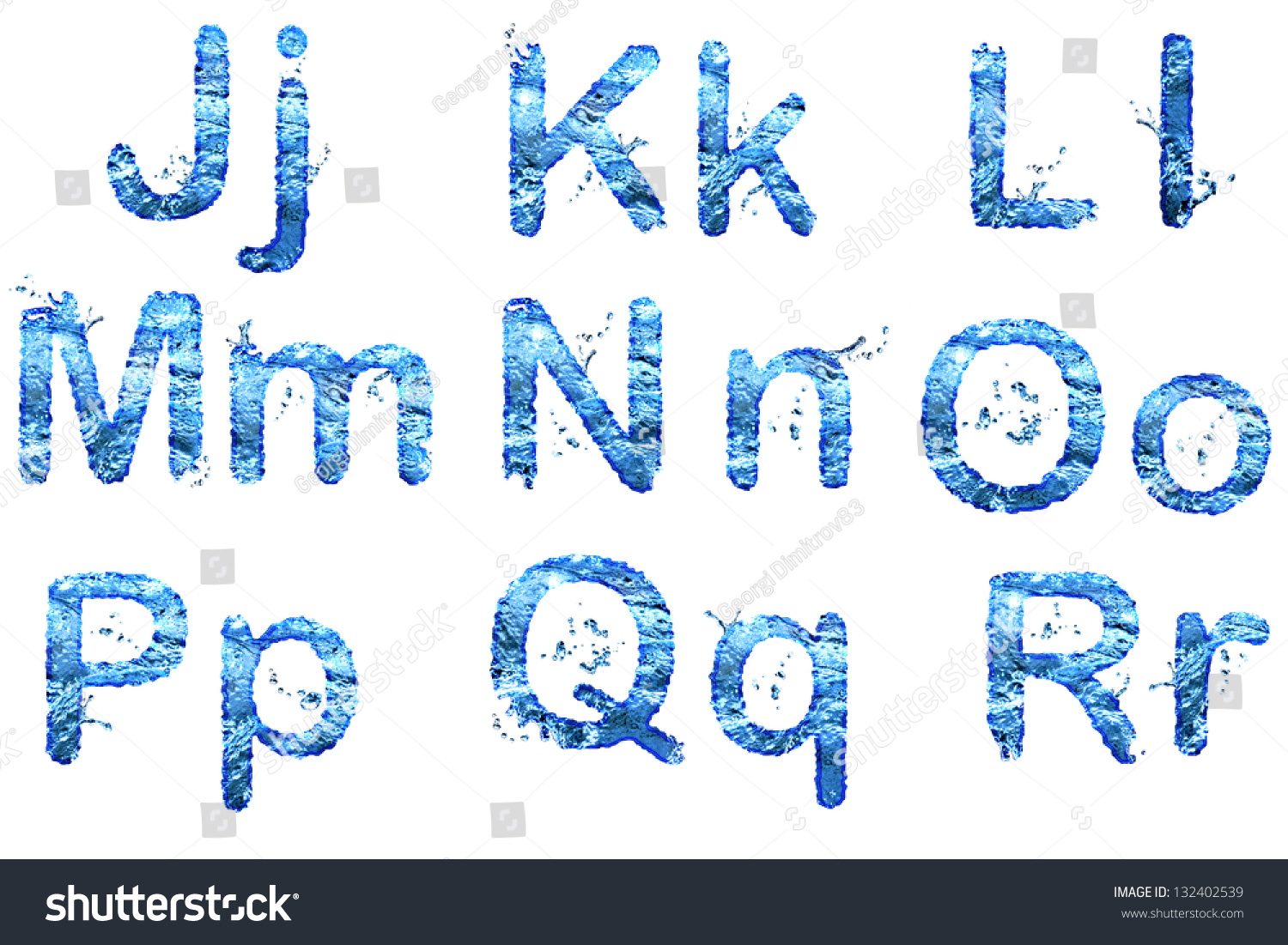 Water Splash Font Stock Illustration 132402539 - Shutterstock