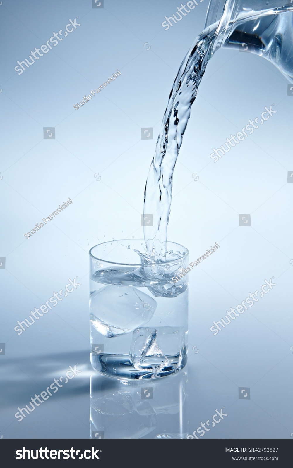 Water Splash Glass Beaker Ice Cubes Stock Photo 2142792827 | Shutterstock