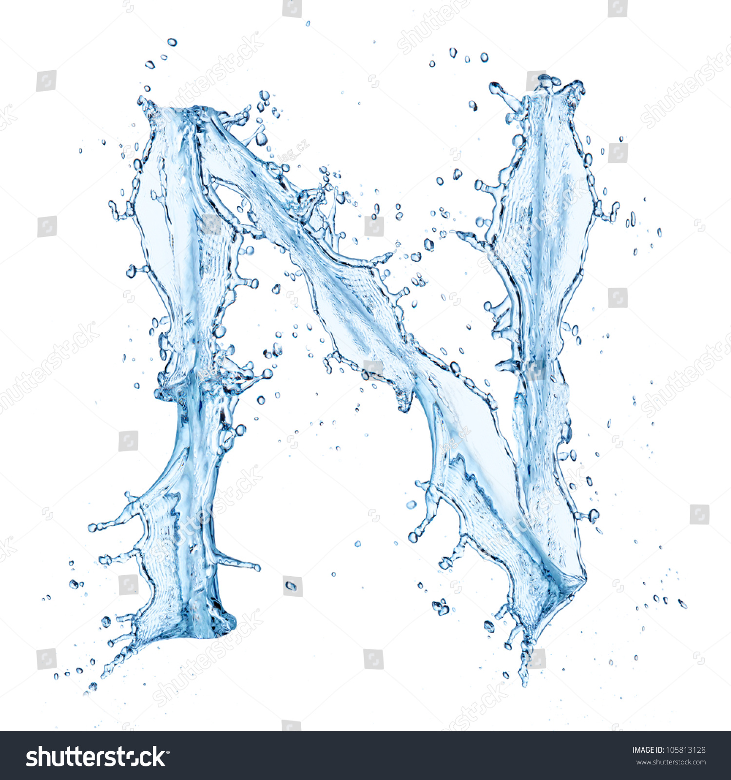 Water Splashes Letter 