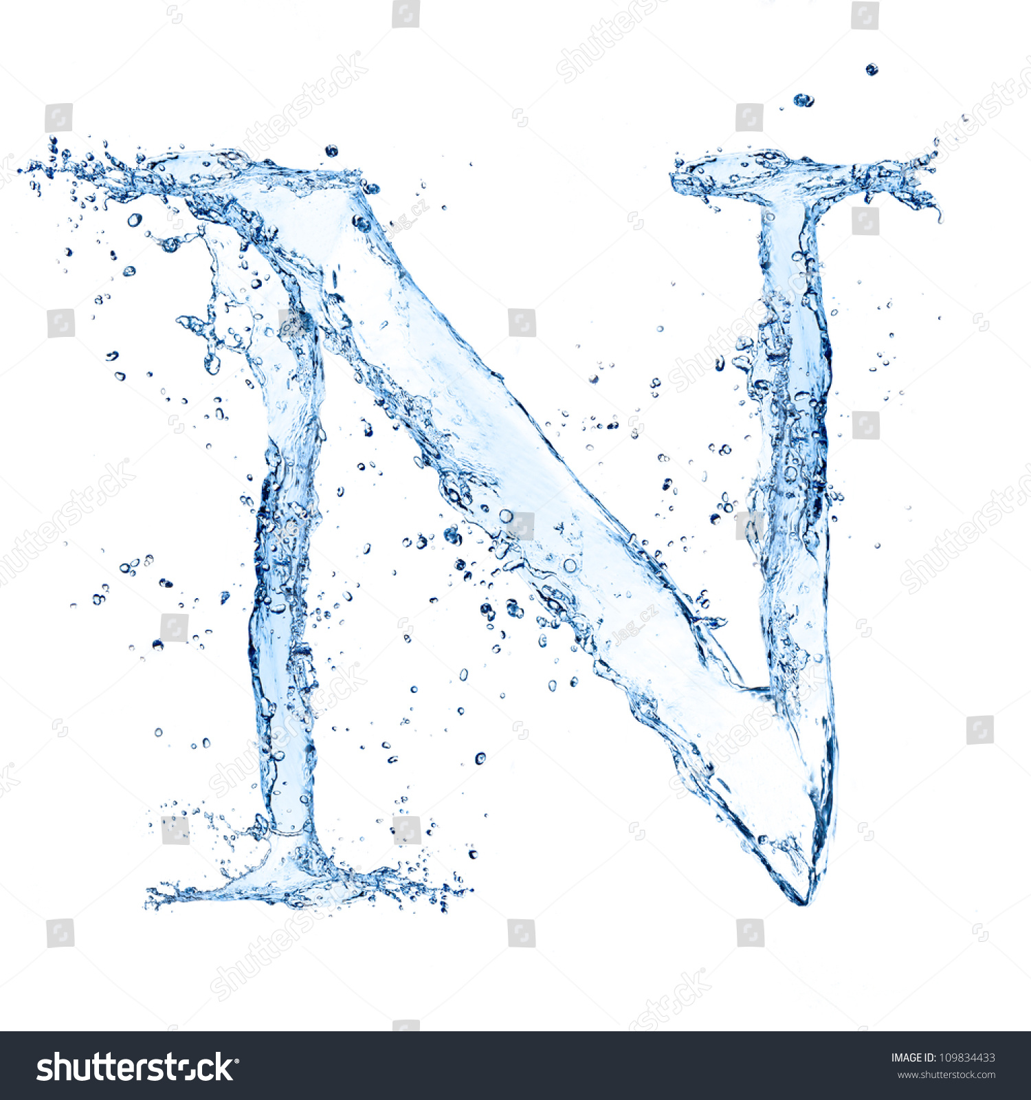 Water Splashes Letter 