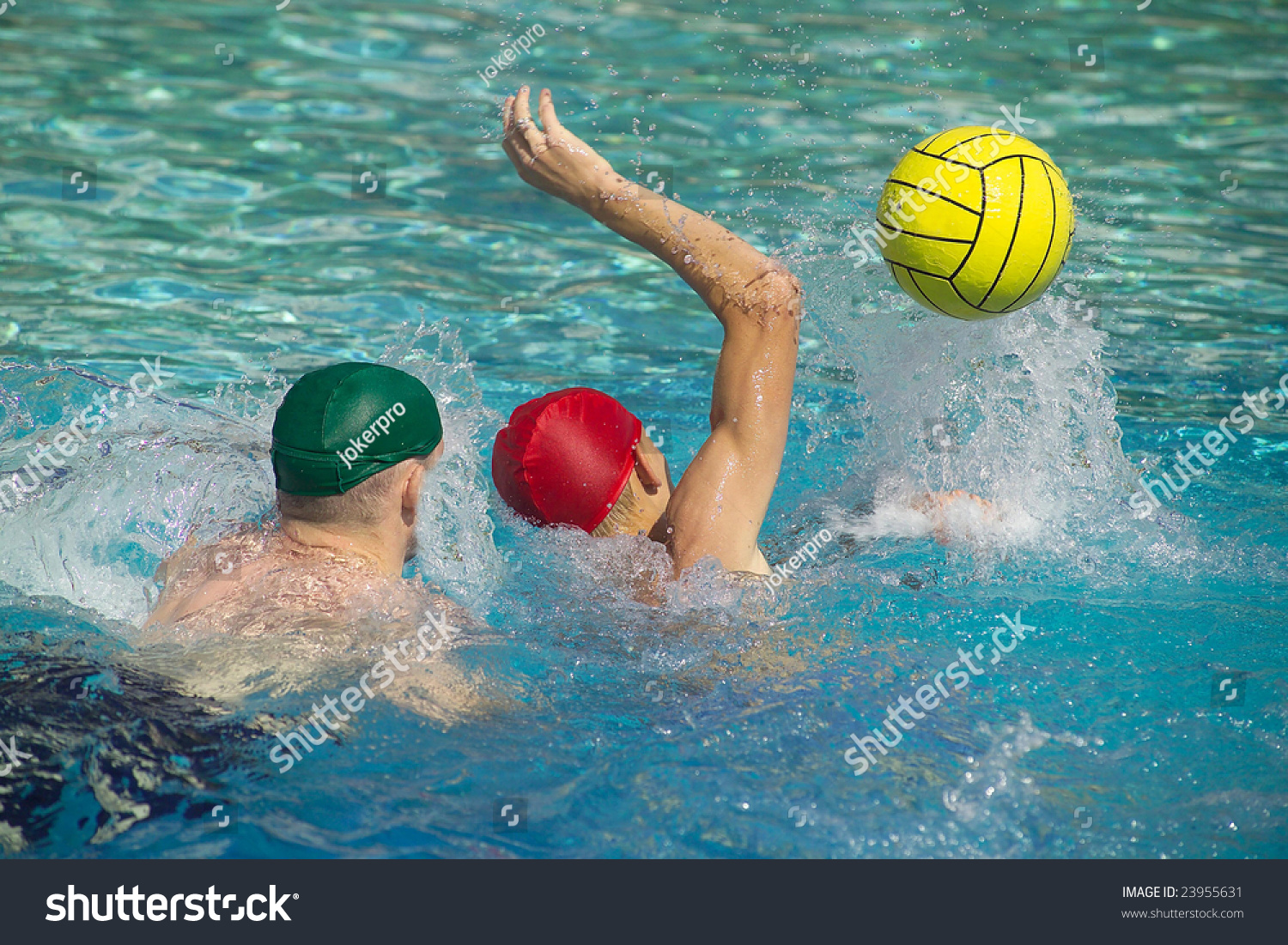 Water Sports Image Of Men Playing Waterball Stock Photo 23955631 ...