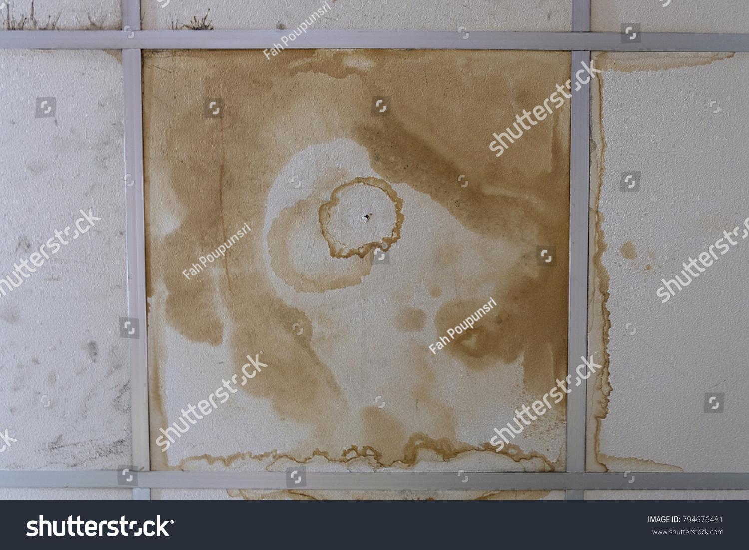 Water Stains On Ceiling Caused By Stock Photo Edit Now