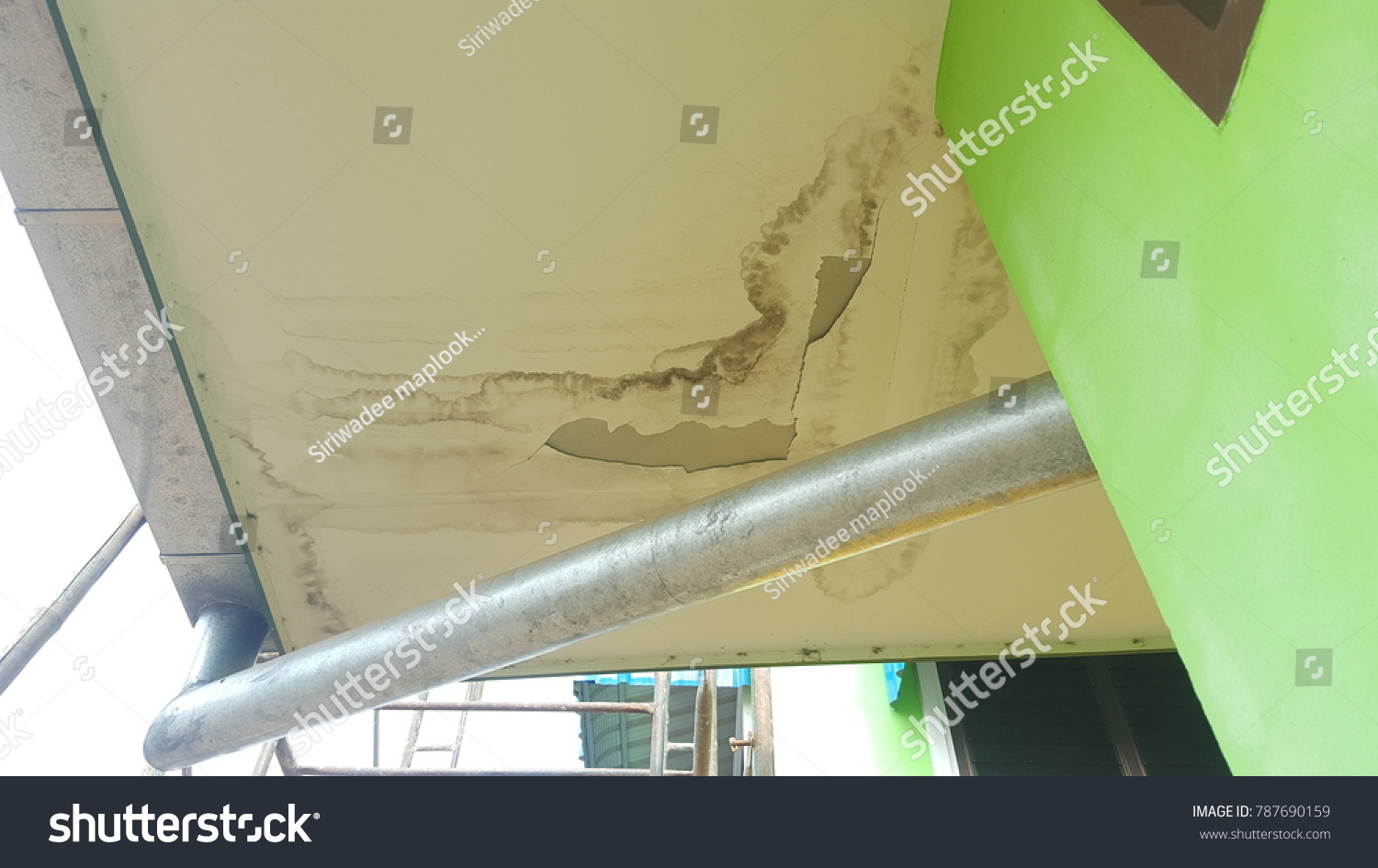 Water Stains On Ceiling Caused Leaking Stock Photo Edit Now