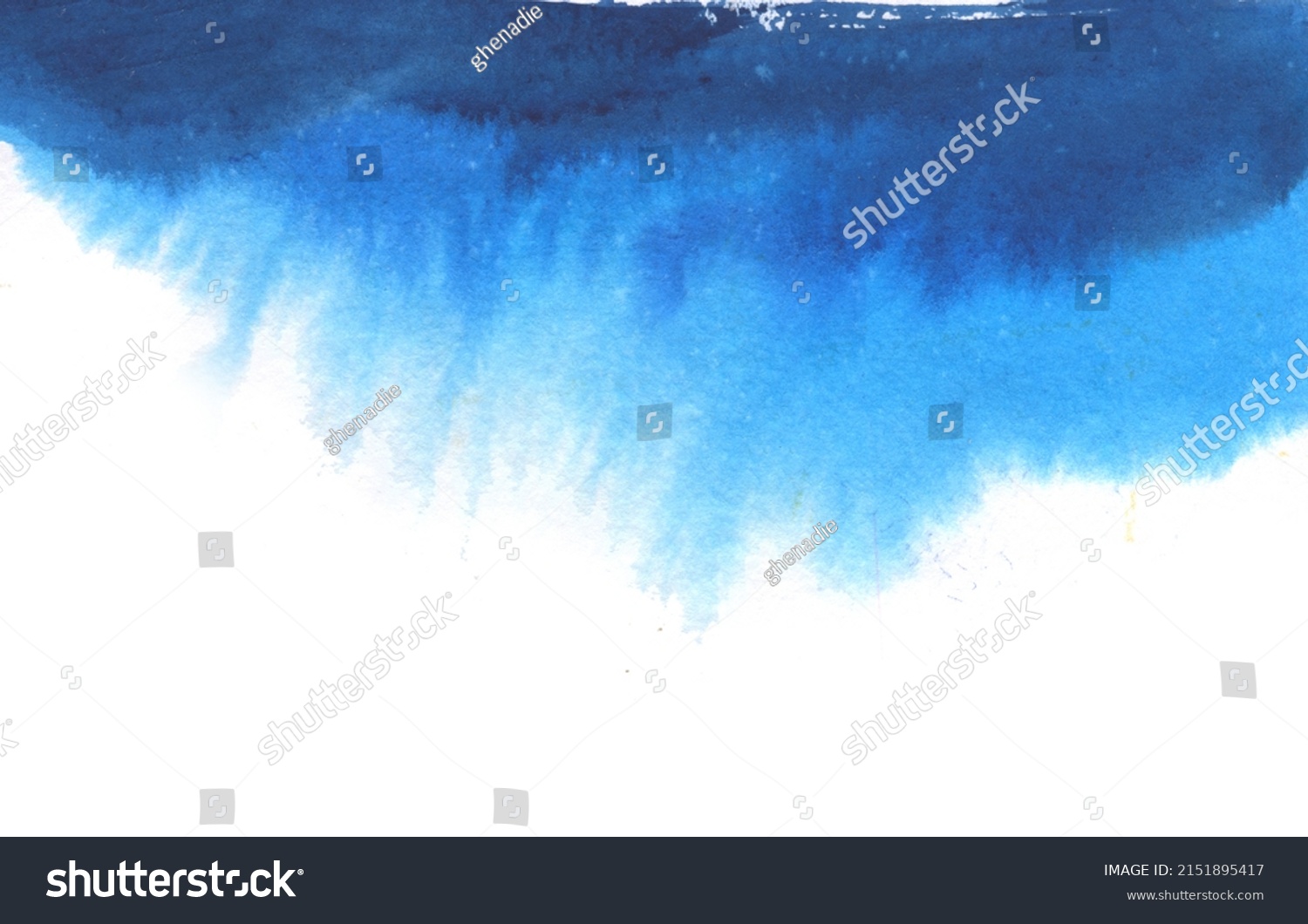 Watercolor Background Blue Color Shades Made Stock Illustration ...