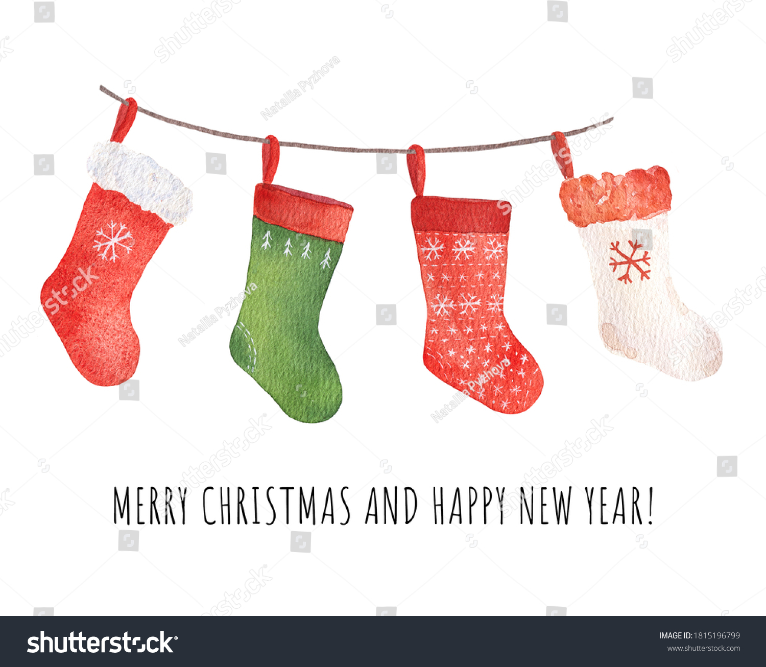 1,901 Watercolor stockings Images, Stock Photos & Vectors | Shutterstock