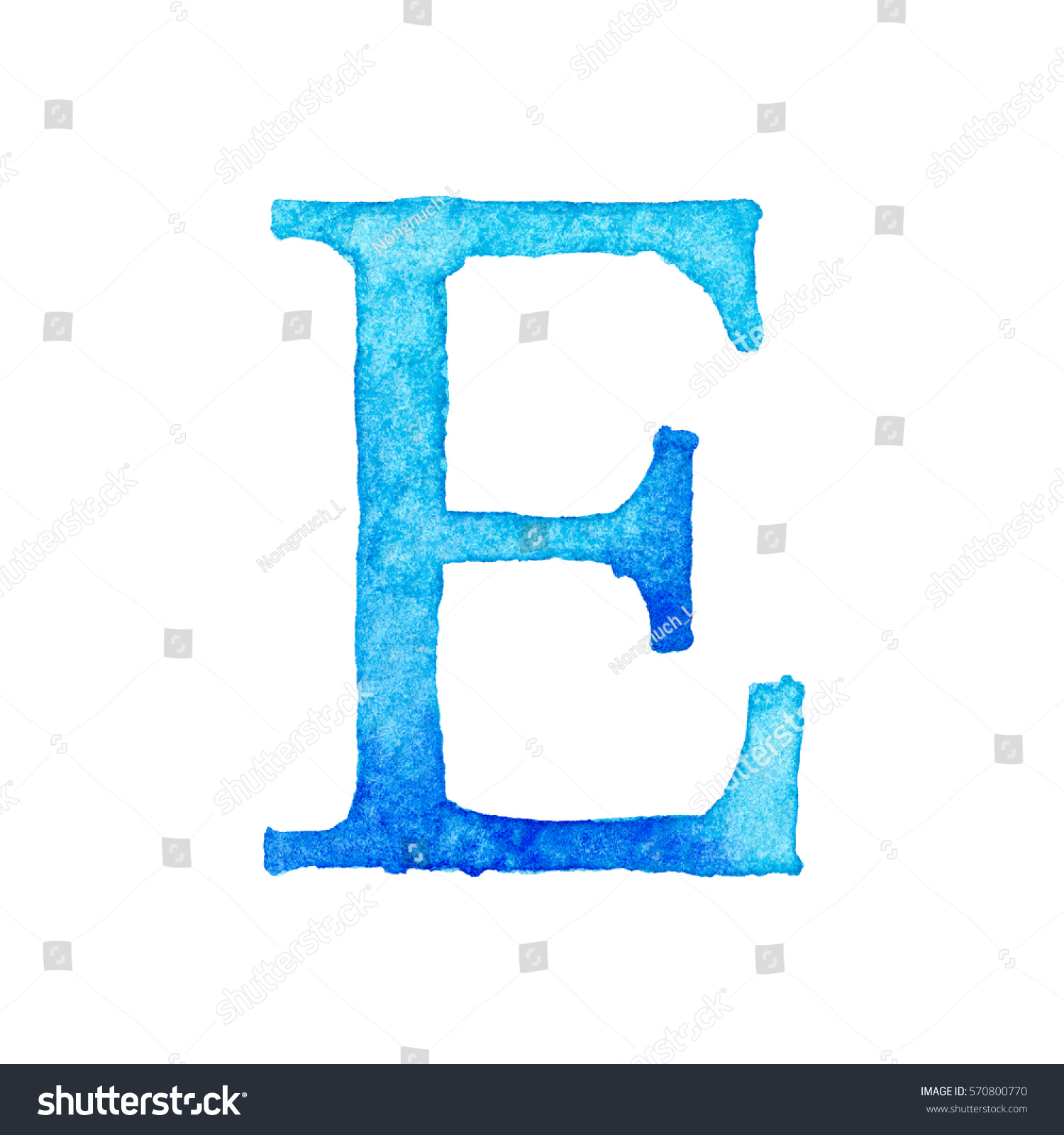 Watercolor Font Abc Letters Alphabet Watercolor Stock Illustration ...