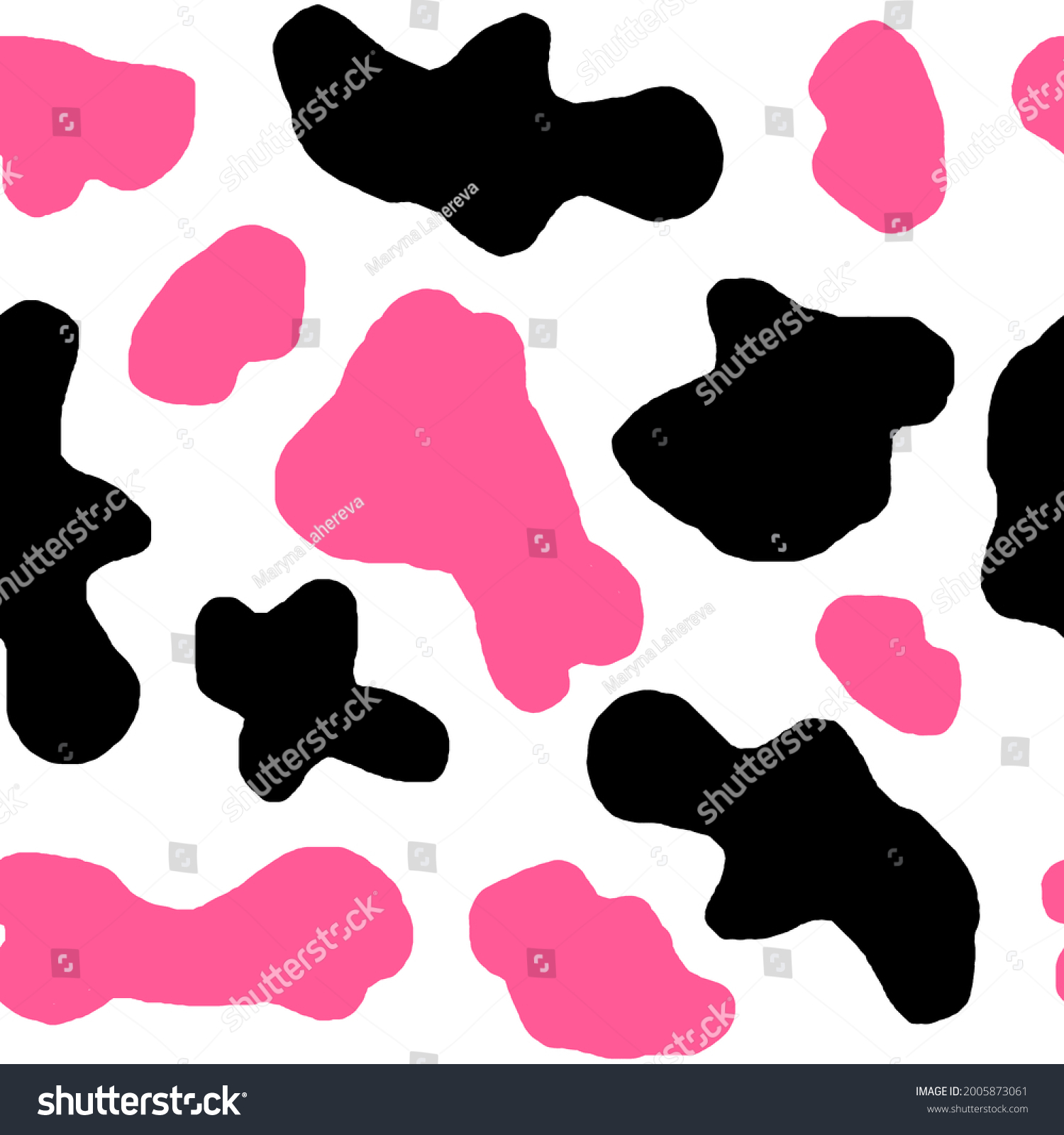 Cow Print Black or Pink