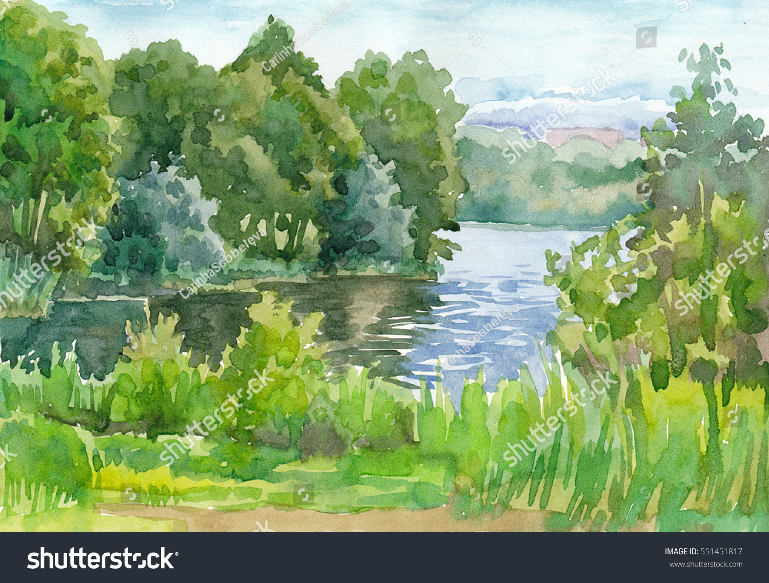 水彩画」のイラスト素材 551451817 | Shutterstock
