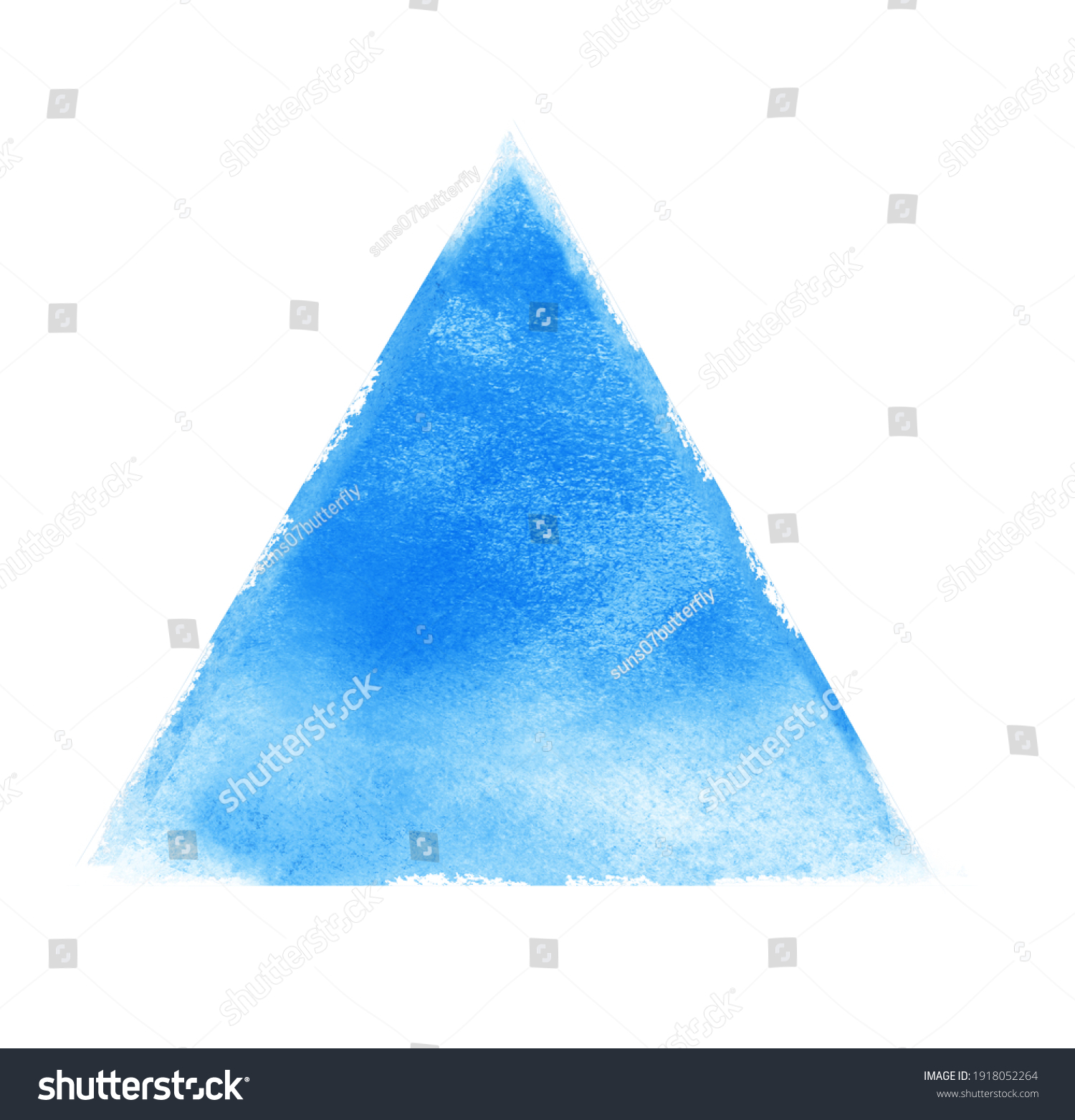 Watercolor Triangle On White Background Stock Illustration 1918052264 ...