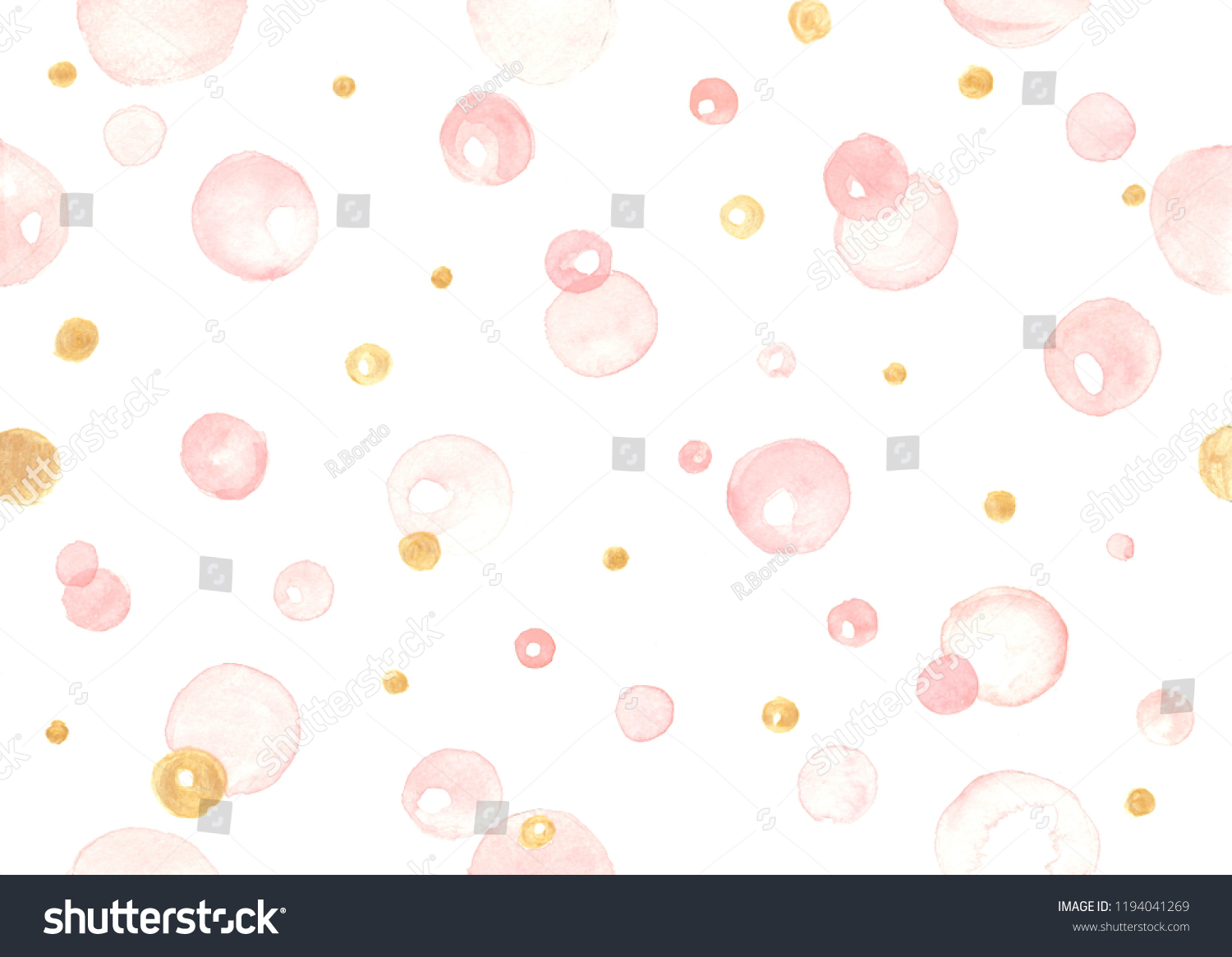 Watercolour Background Pattern Aquarelle Bubbles Pastel Stock ...