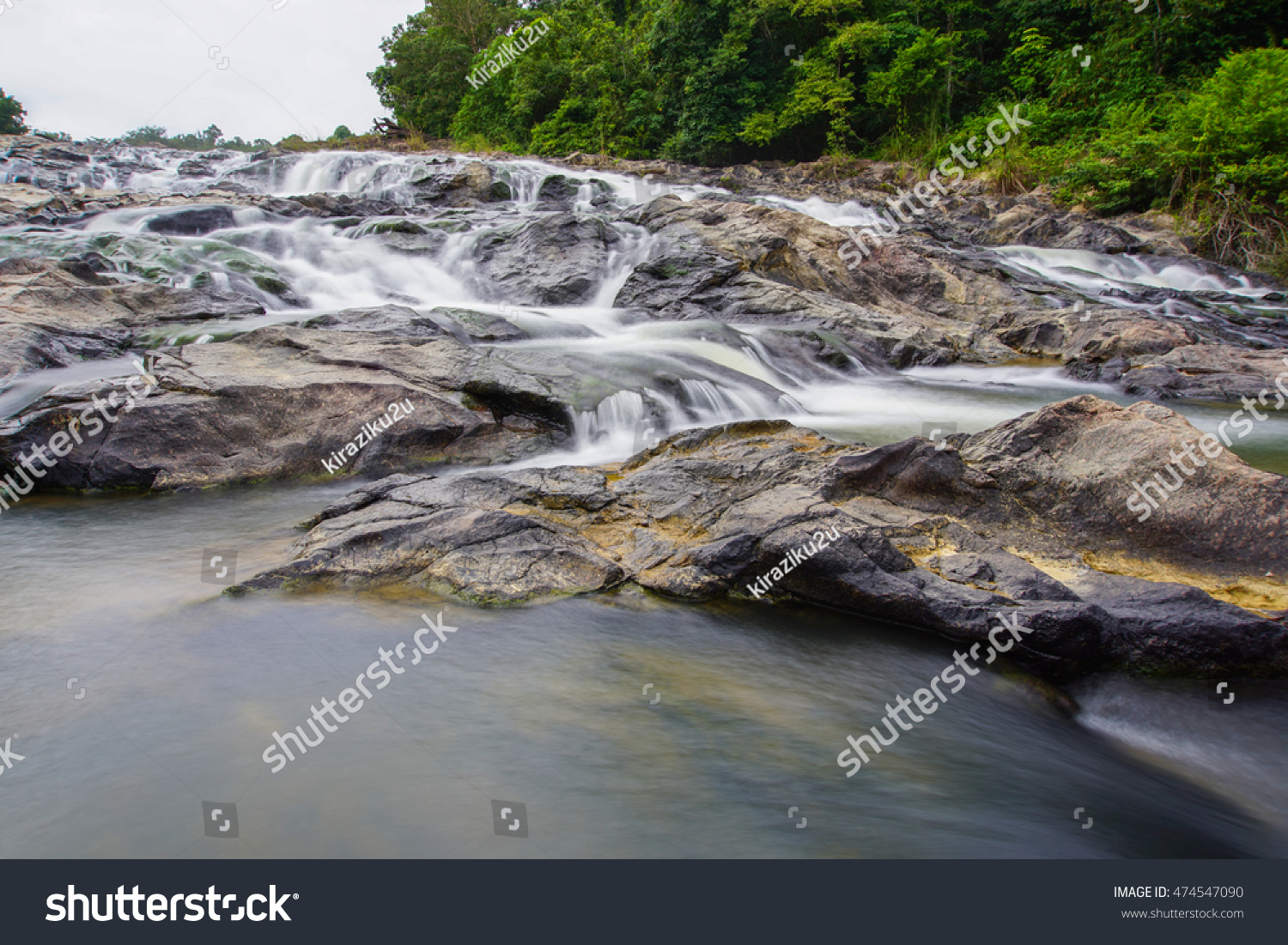 Waterfall Rain Forest Jungle Lata Rek Stock Photo Edit Now 474547090