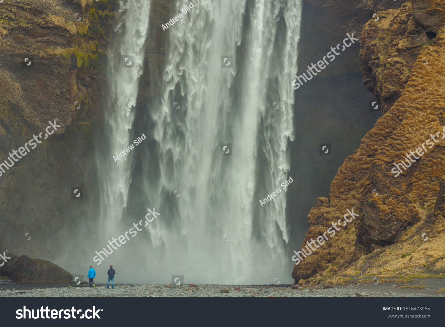 Waterfall Skogafoss Part Skoga River Taking Stock Photo Edit Now