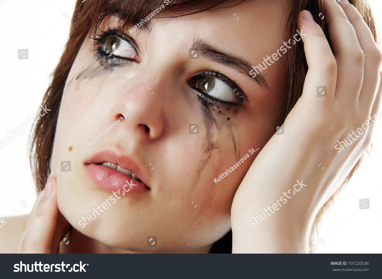 Watery Eye - Sensitive Eye Of Young Girl - Crying Eye Stock Photo ...