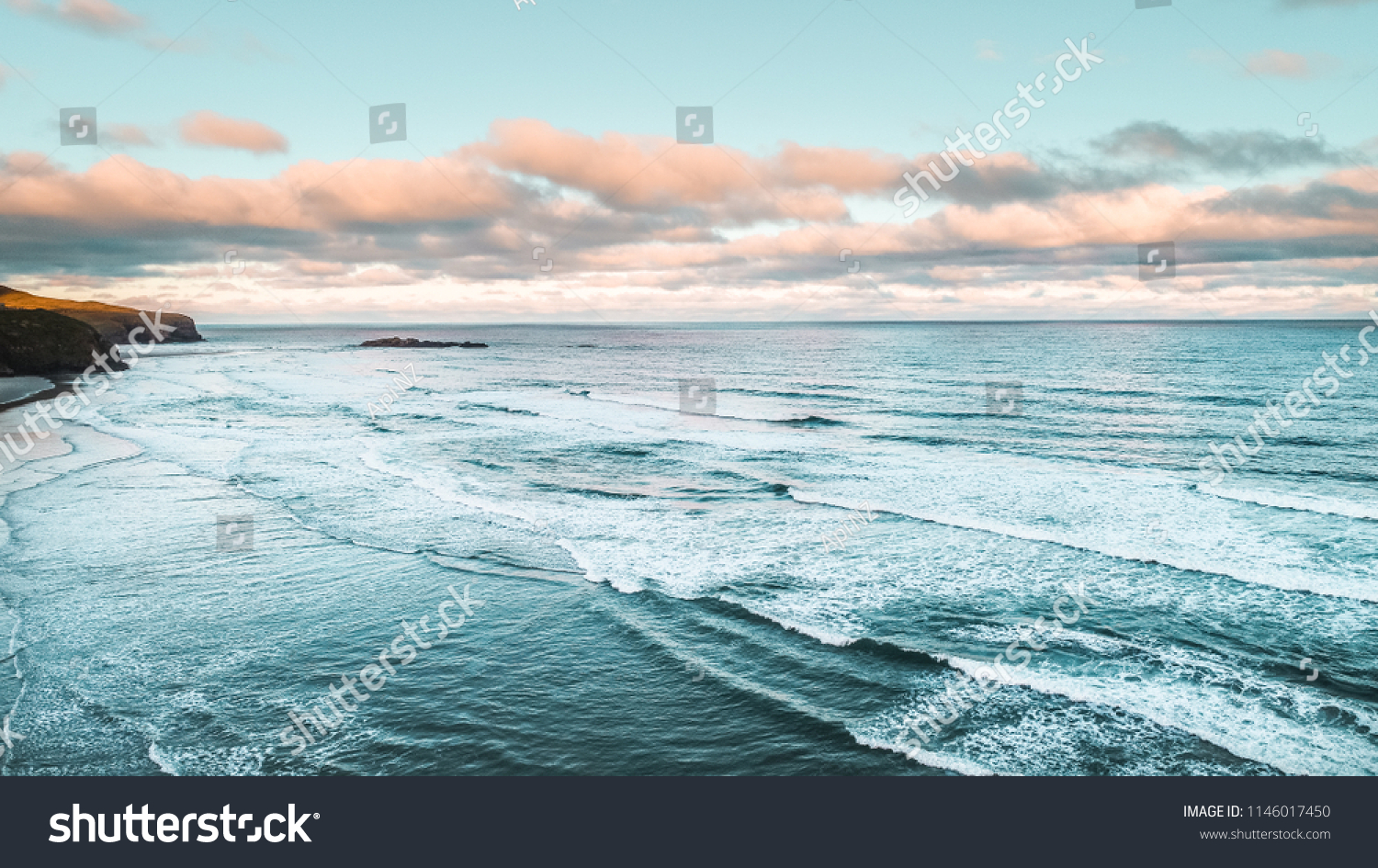 Wave Beach Aerial Beach On Aerial Royalty Free Stock Image