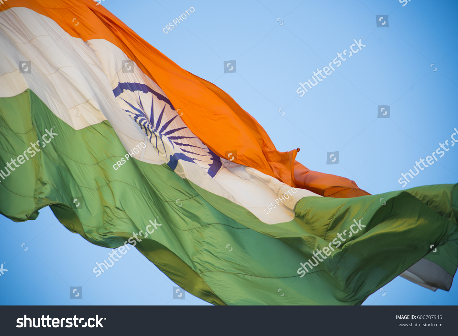 Wavy Indian Flag Closeup Stock Photo 606707945 | Shutterstock