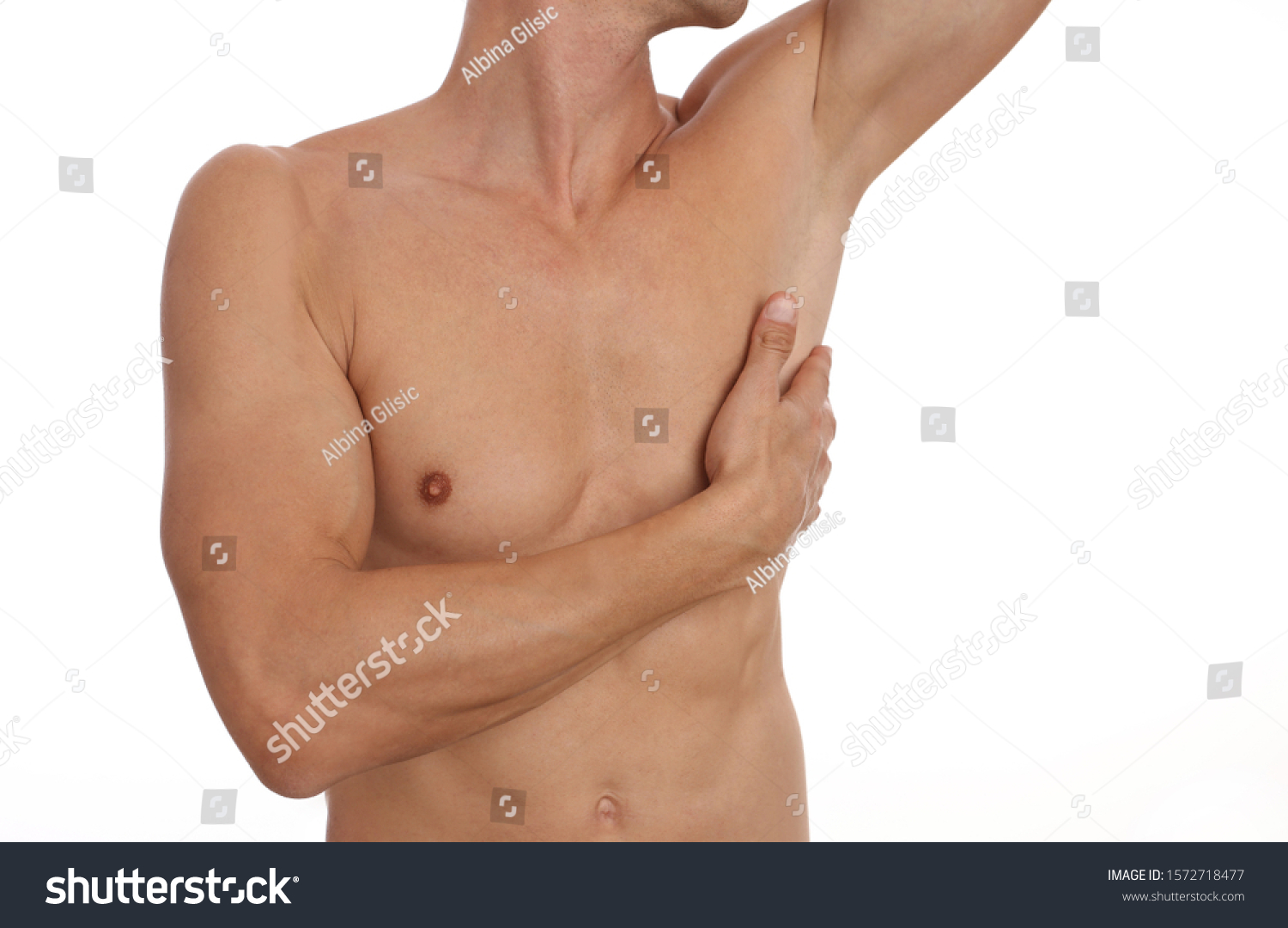 Waxing Men Male Torso Chest Armpit Stock Photo Edit Now 1572718477