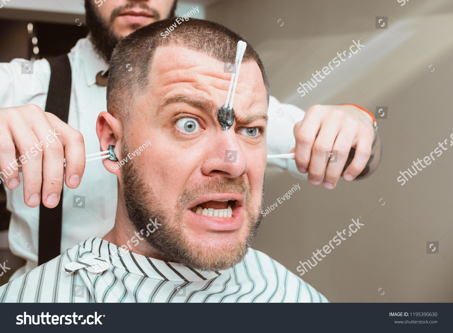 Waxing Hair Removal Ears Pulling Hair Stock Photo Edit Now