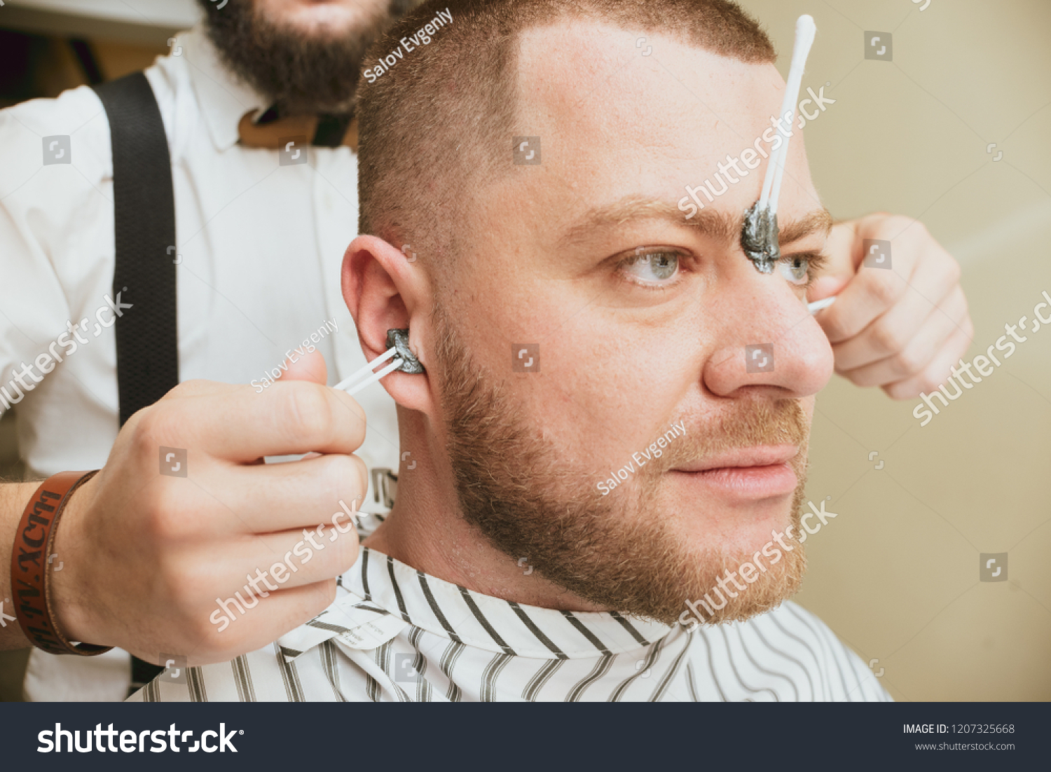 Waxing Hair Removal Ears Pulling Hair Stock Photo Edit Now