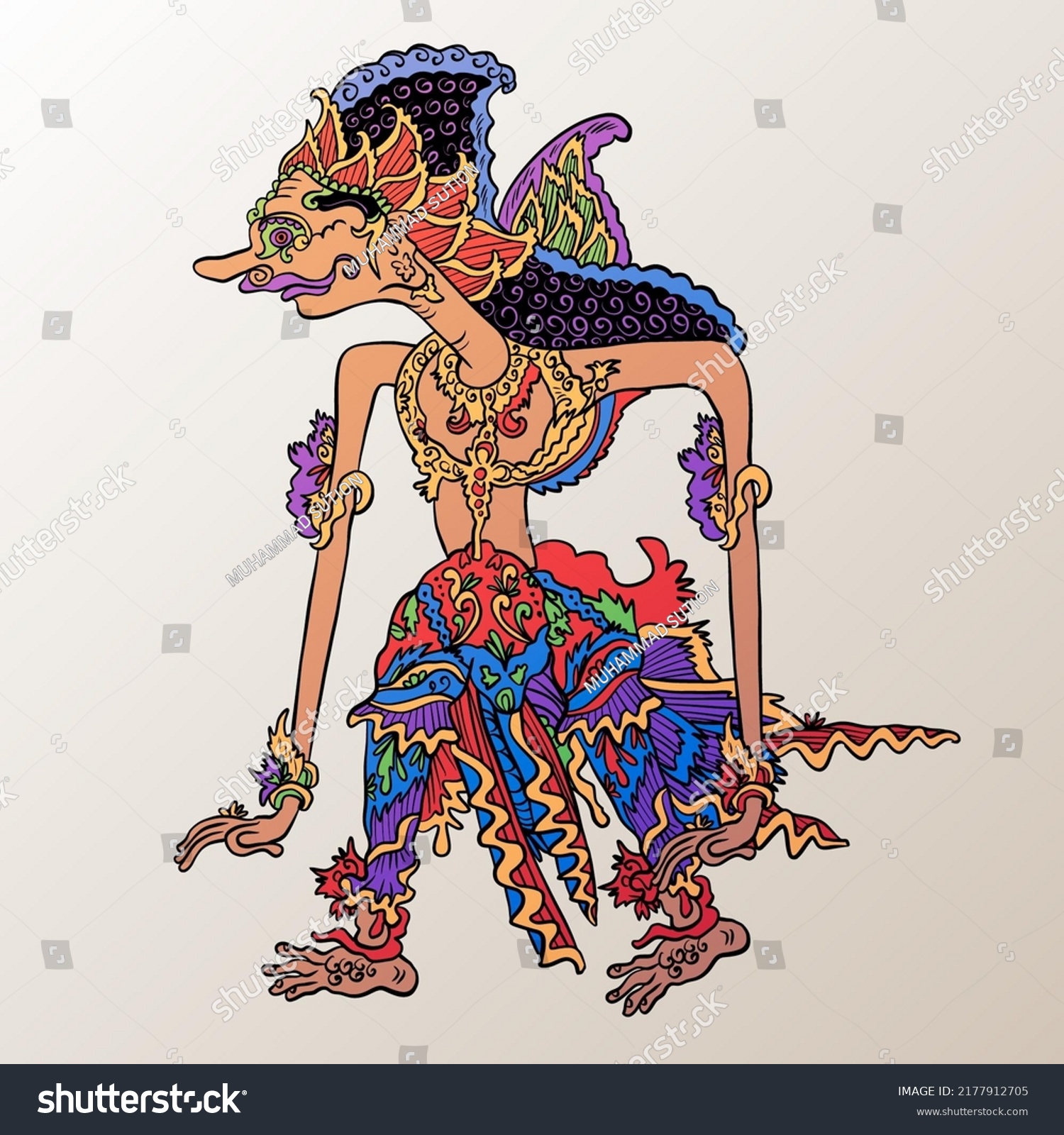 Wayang Kulit One Traditional Cultures Land Stock Illustration ...