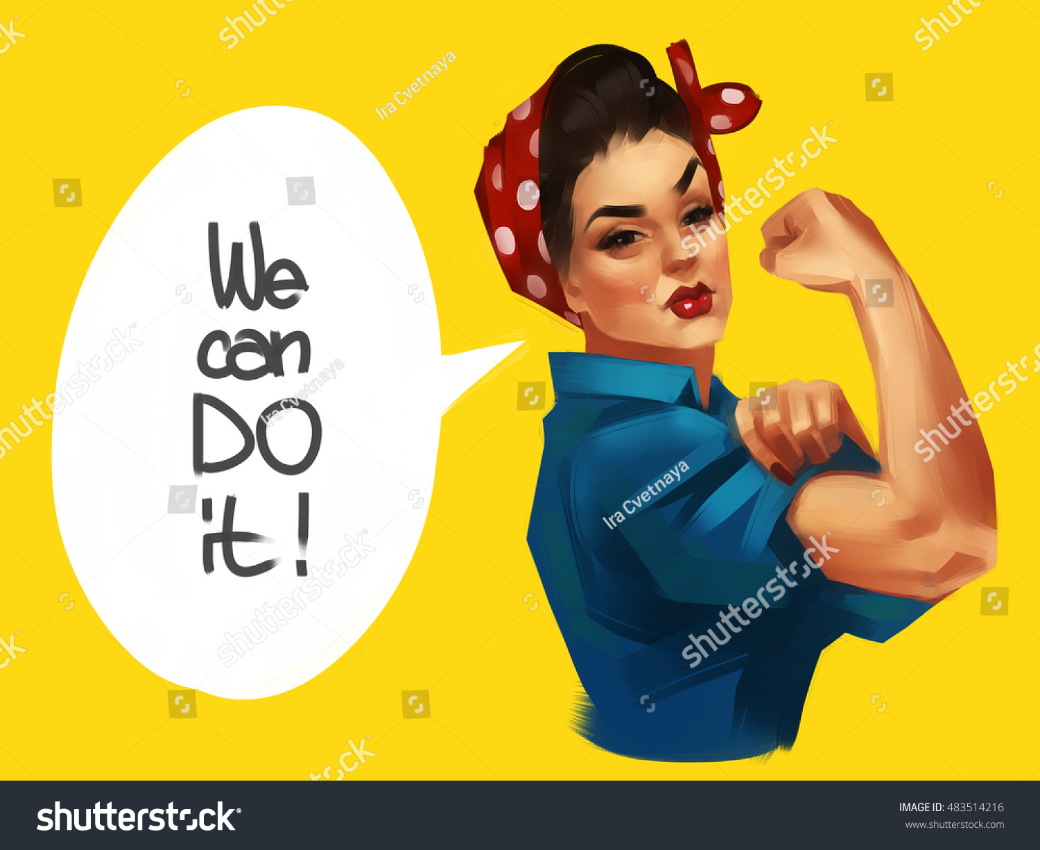 We Can Do It Iconic Womans Stock Illustration 483514216 Shutterstock 